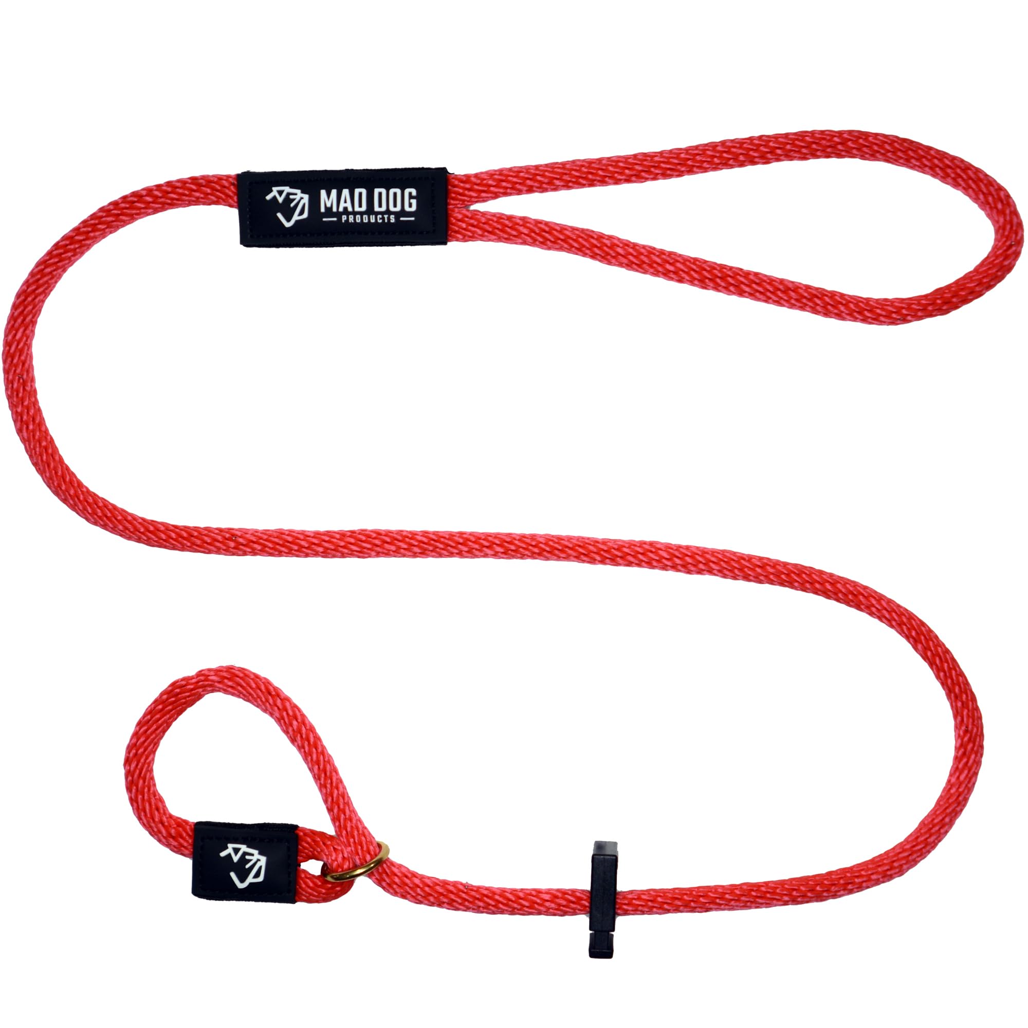 Mad Dog Products English Slip Dog Lead | 3/8 Inch x 4 Feet | Red
