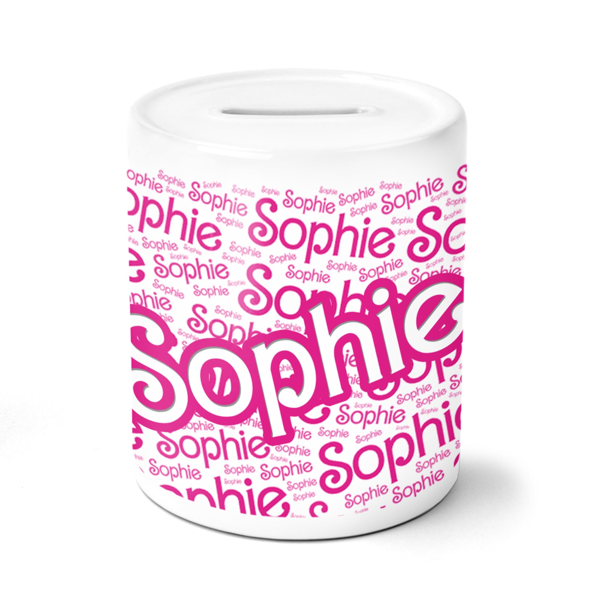 Print Maniacs Girls Pink Personalised Ceramic Money Box Doll For And Women Lets Go Party Merchandise Princess Dream Collection Theme Bride Lip Stick Birthday Diamonds