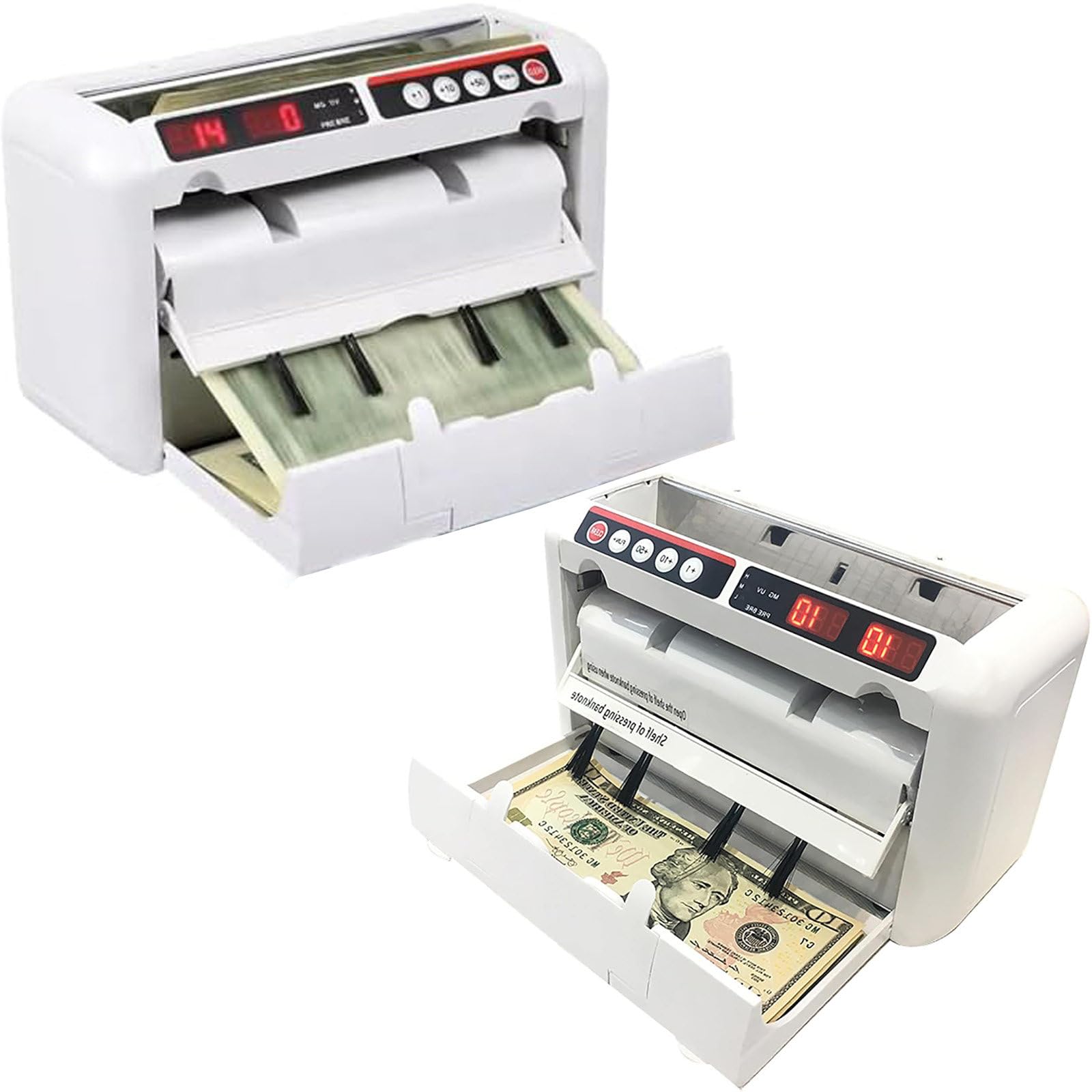 Przenośna liczarka do banknotów wielowalutowych, skala liczenia 1-999, lekka z plecakiem, szybka liczarka Automatyczna kasa z resetem, maszyna do dokładnego liczenia banknotów