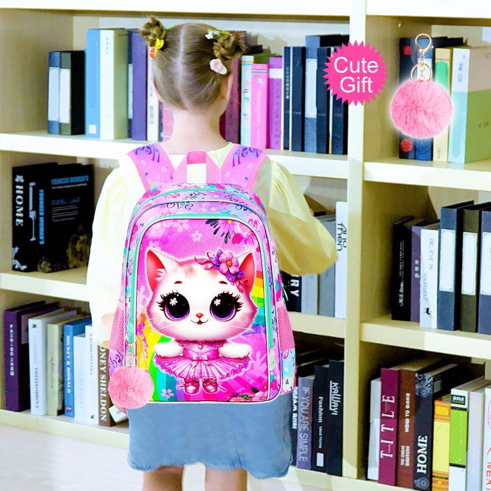 WZLVO 3PCS Kids Backpack for Girls, Unicorn Dinosaur Animal Prechool Elementary Kindergarten School Bookbag with Lunch Box - Image 6