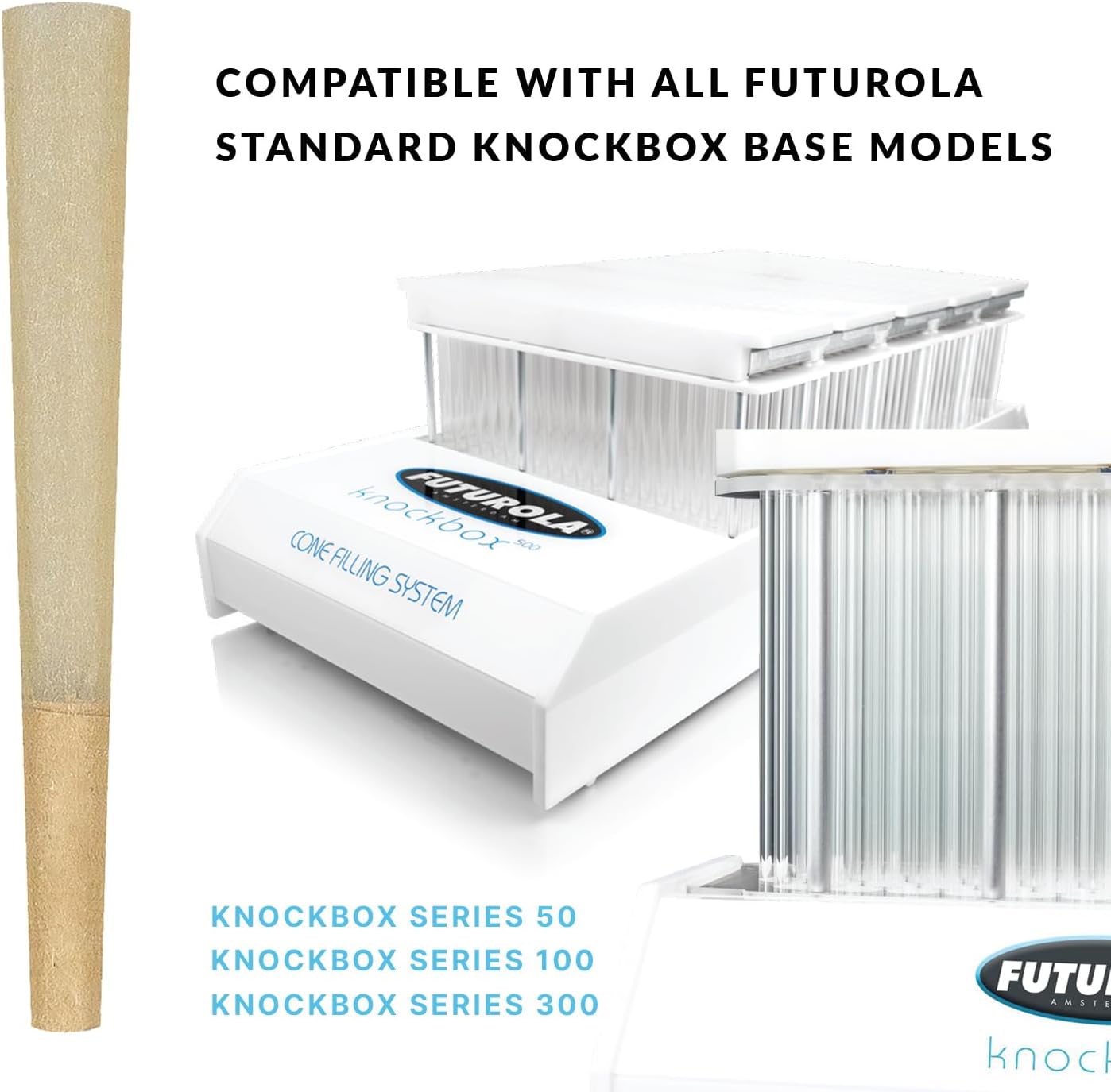 Futurola Mini Size 60/26 Pre-Rolled Cones, Blank Tip – Dutch Brown | 900 Artisanal Cones Handcrafted from the Finest Ultra-Thin Papers from France and Spain – Compatible with Knockbox Models