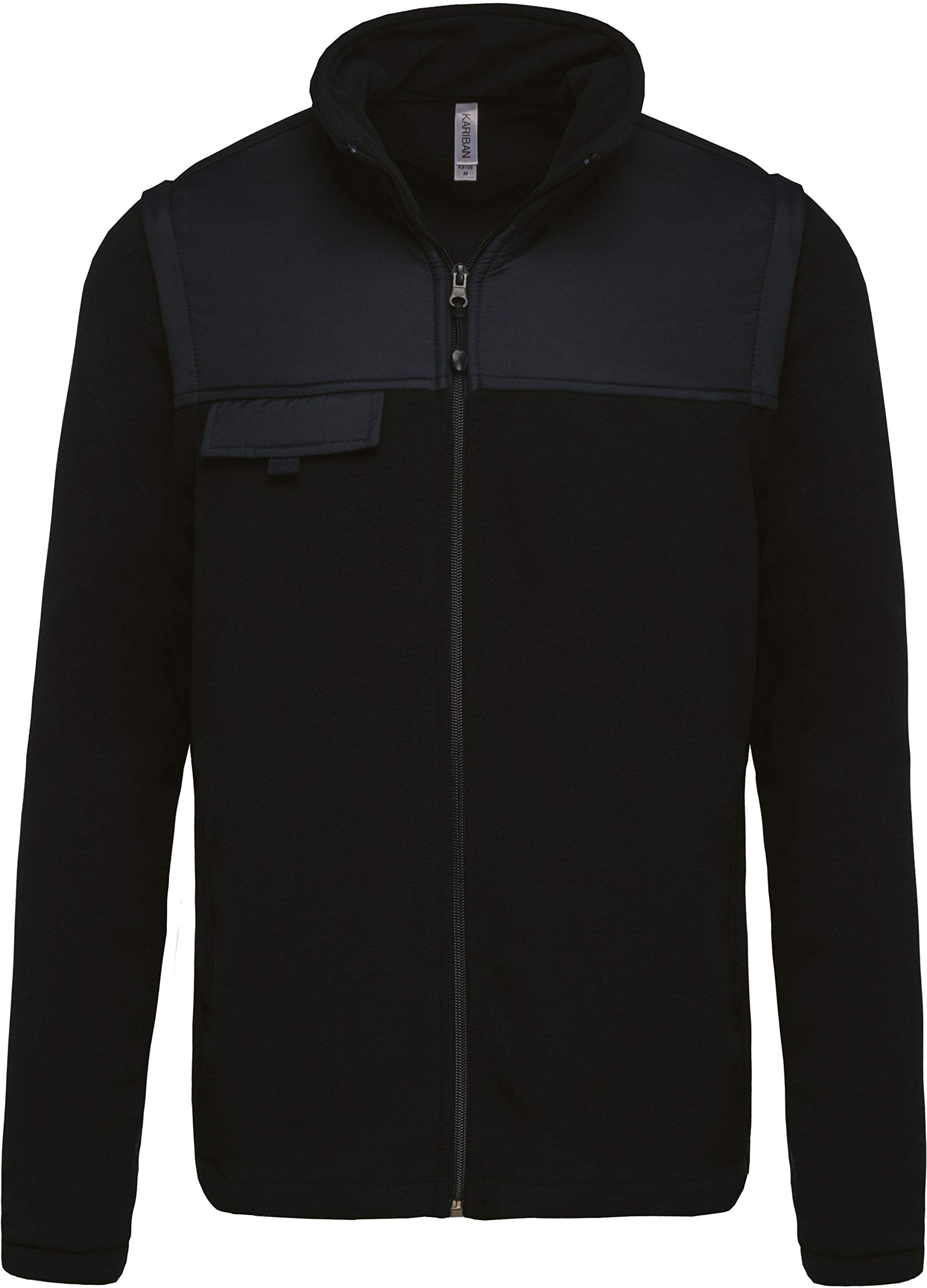 Fleecejacke Schwarz und Dunkelblau S M L XL XXL XXXL mit abnehmbaren Ärmeln als Weste weich und warm Damen und Herren