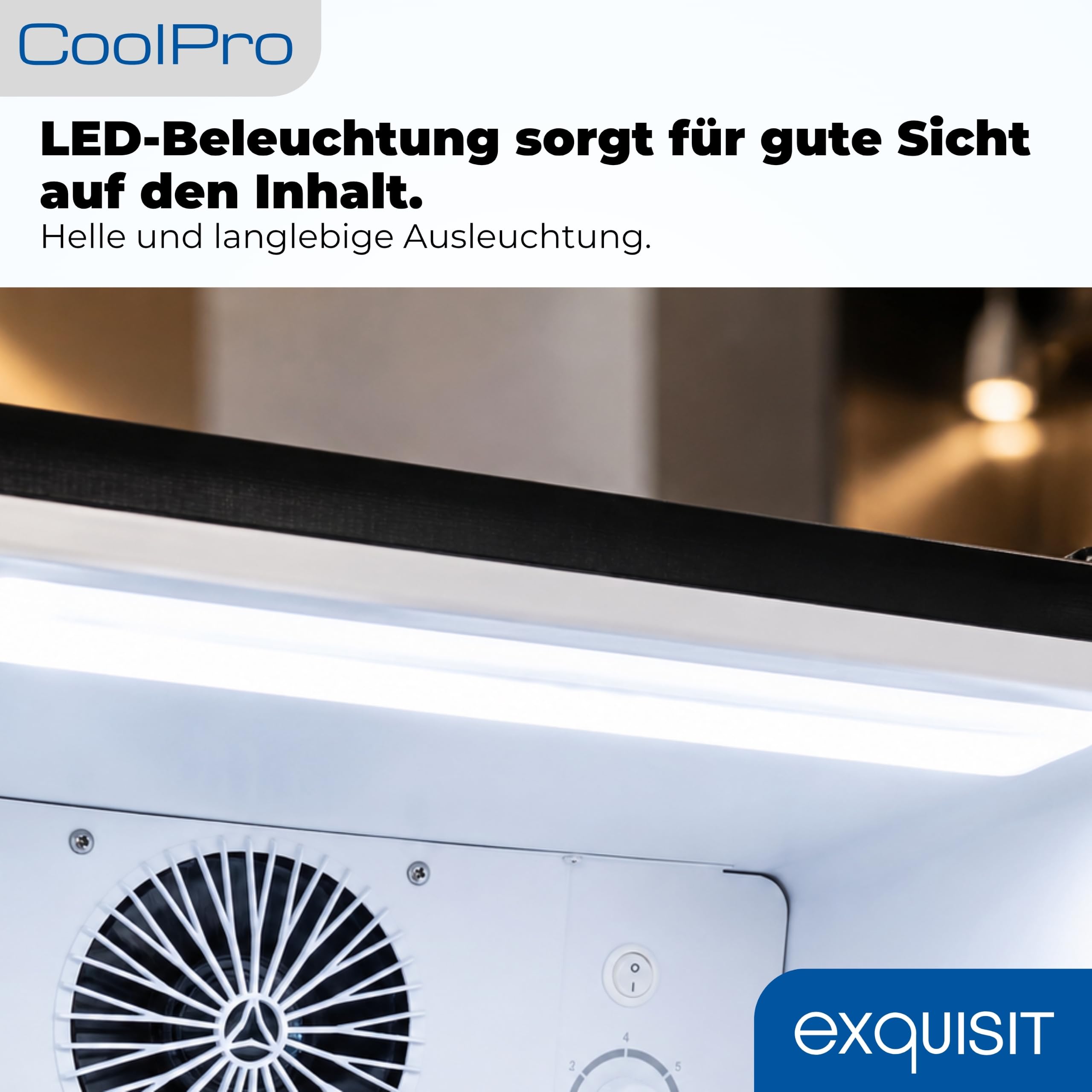 Exquisit Getränkekühlschrank 280 l Gastro Kühlschrank mit Glastür Umluft-Kühlung LED-Beleuchtung 5 verstellbare Ablagen Schwarz