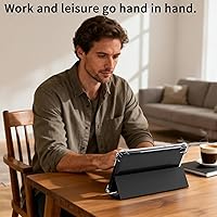 Vista 6 de Tablet Android 14 con funda, 7 pulgadas 8 GB RAM+32 GB ROM/1 TB computadora expandible, tabletas de cámara de 5 MP, procesador de cuatro núcleos