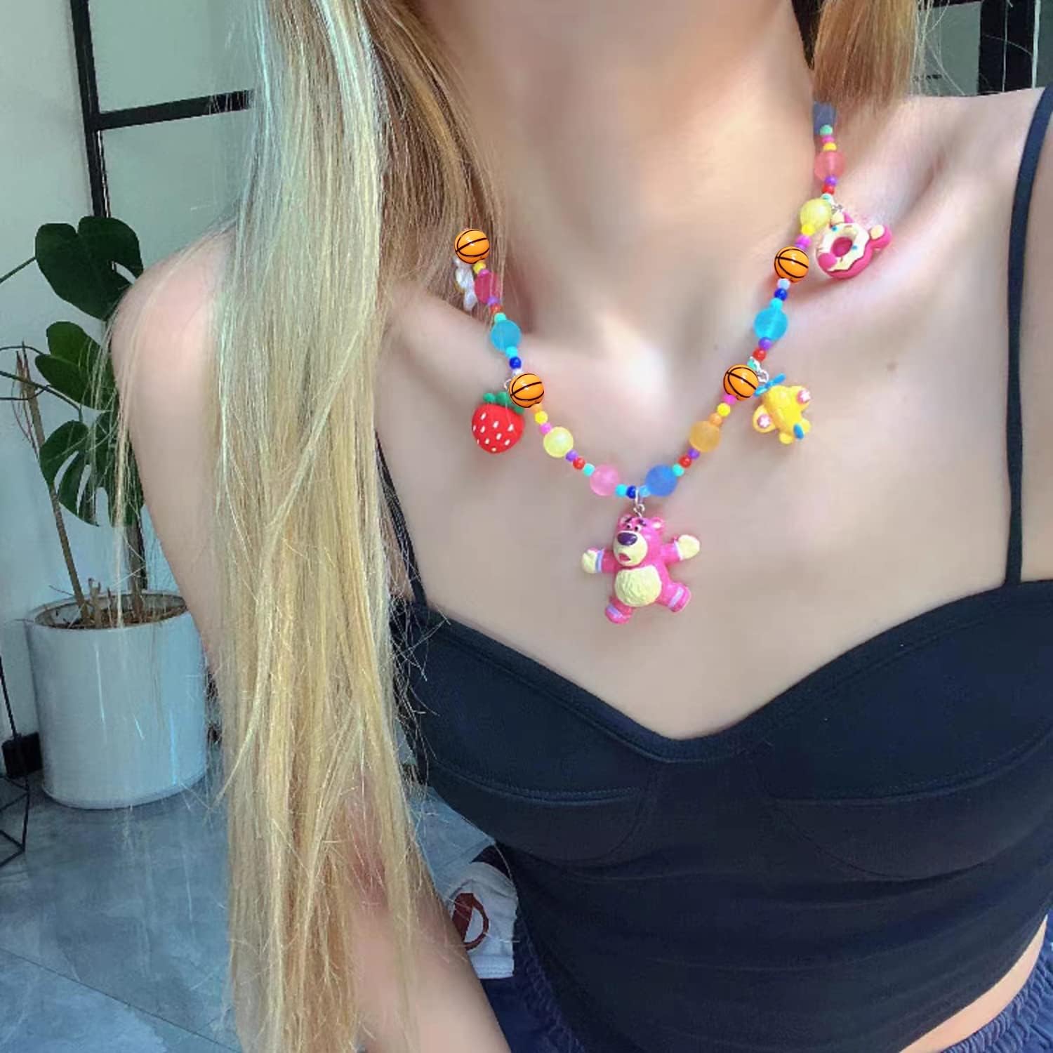 Honbay 100PCS Acrylic Basketball Beads Sports Ball Beads with Big Hole for Bracelets Necklaces Earrings Hair Ties Keychains Making - Image 5