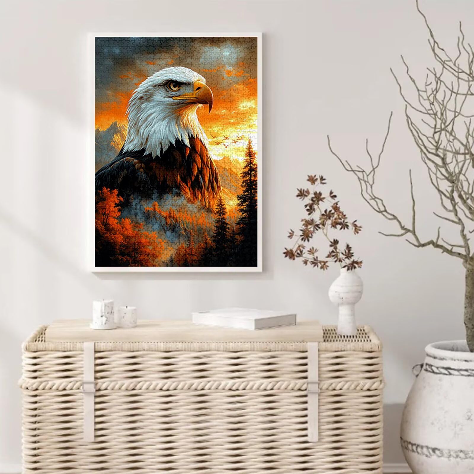 Model 768 Puzzle z orłem, 2000 elementów, dla dorosłych, dla początkujących, 5D "zrób to sam", kolorowe puzzle, plakat z pudełkiem na prezent, do dekoracji pokoju, salonu, prezent dla kobiet, 2000