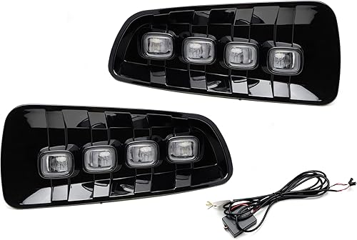 Miniatura 2 de iJDMTOY Kit de luces antiniebla LED DRL para parachoques delantero, color blanco/ámbar, secuencial, compatible con Ford Raptor 2010-2014, conjunto