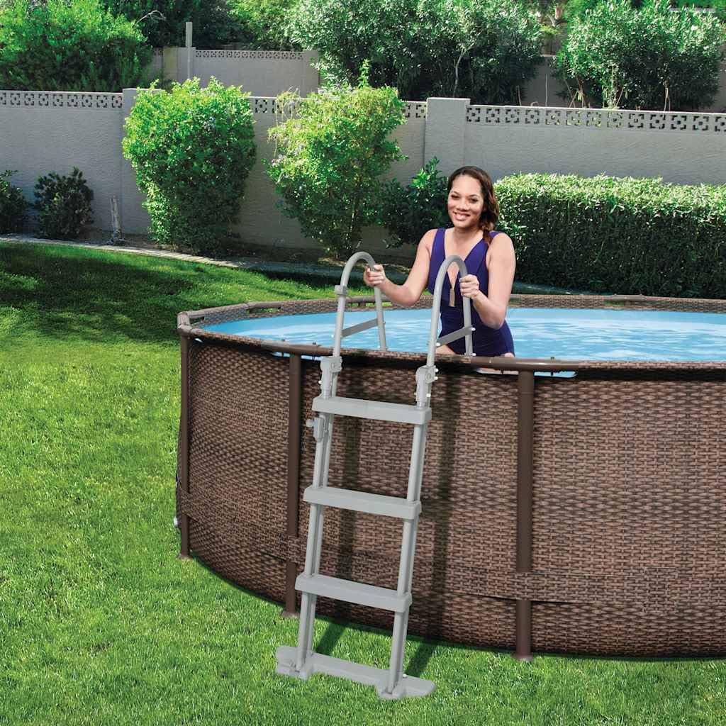 vidaXL Bestway Échelle de Piscine à 4 marches Flowclear 122 cm 58331