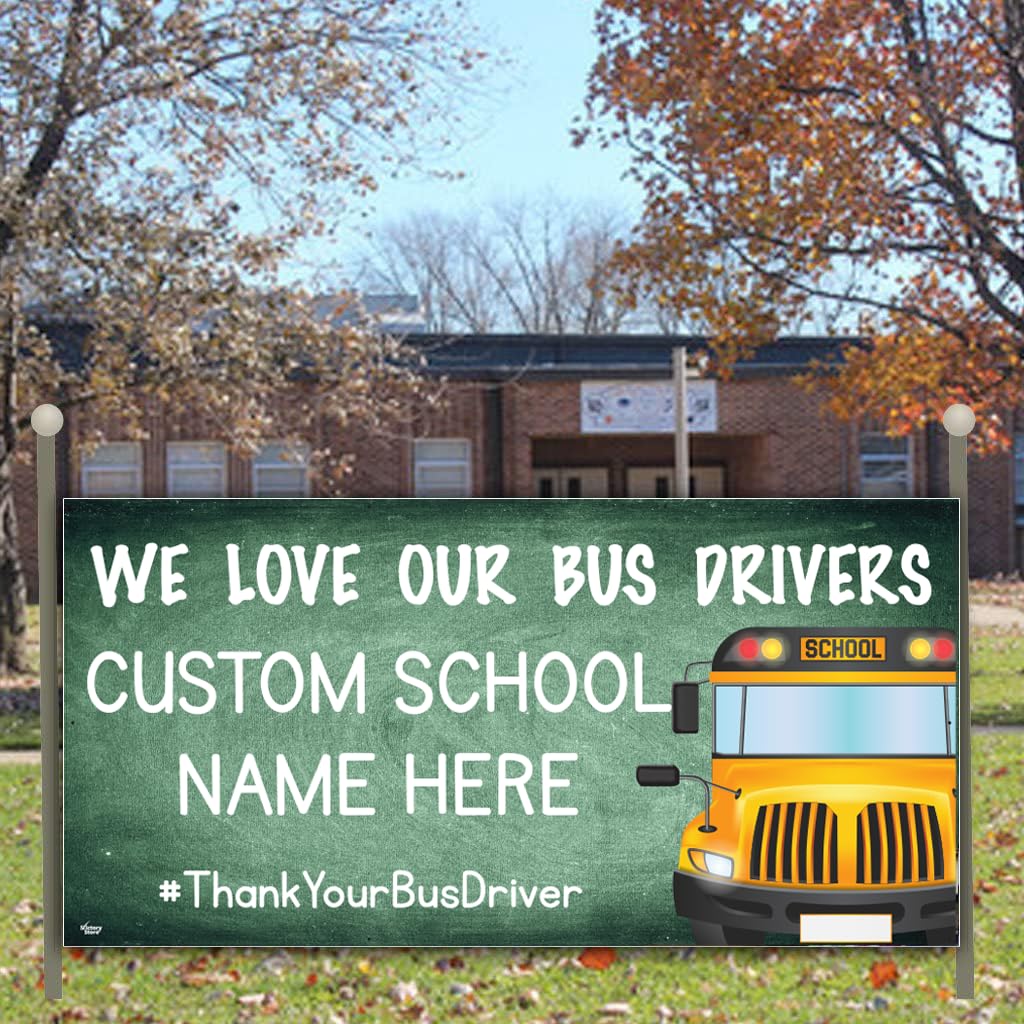 School Bus String Banner - 7.5x8 Ft Back To School Decoration For Classroom Door Or Wall