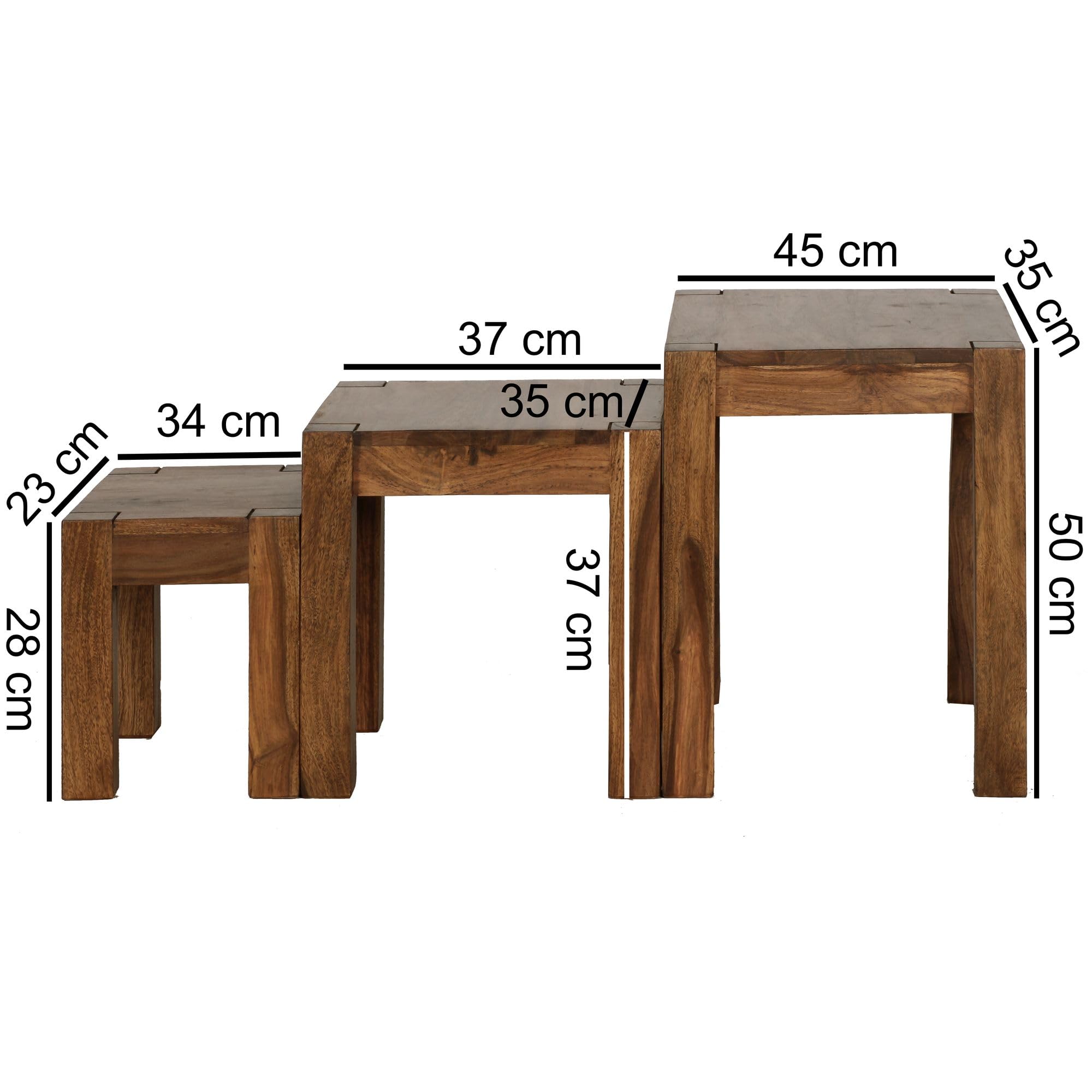 MUMBAI Madera Maciza Sheesham De 60 Cm De Ancho Mesa De Salón Diseño