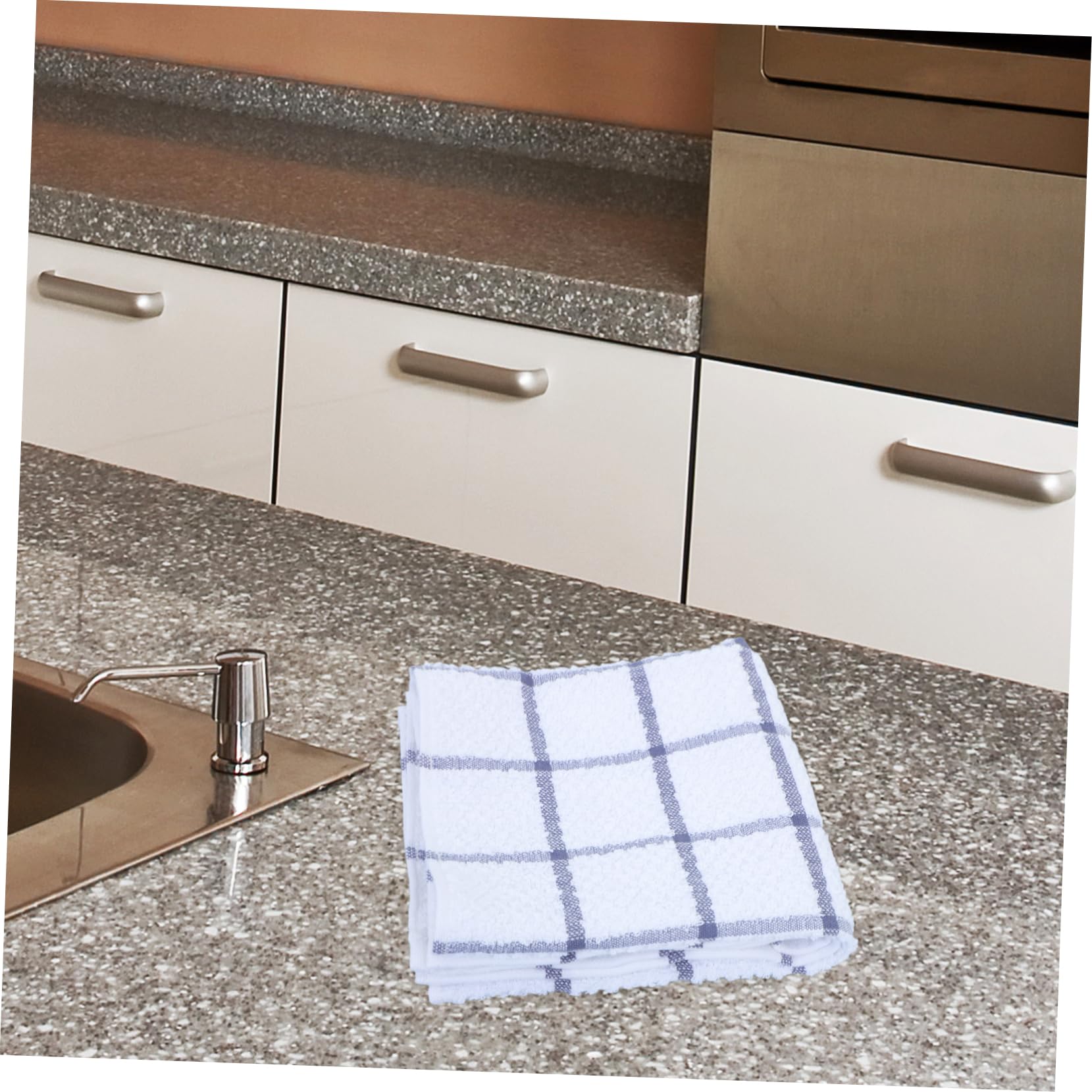 Hemobllo 6 Piezas Paño de Cocina de Algodón de Alta Absorción Paños Reutilizables para Secar Platos Fregar y Secar Las Manos Multiusos para Limpieza Diaria