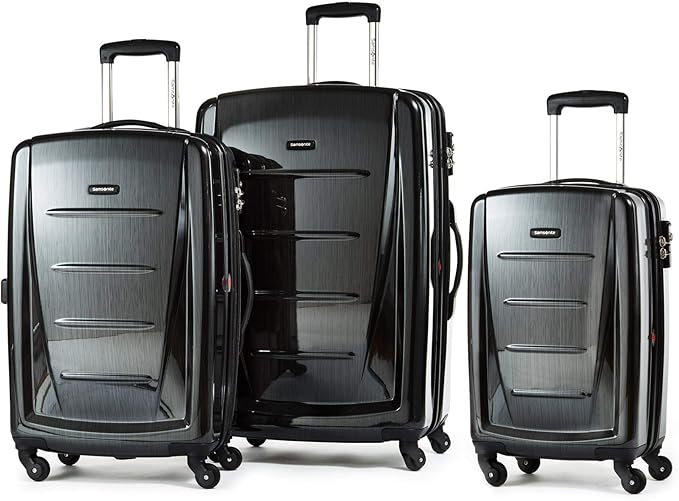 review Samsonite Winfield 2 Fashion 3 Piece Spinner Luggage Set, telescoping_handle (Brushed Anthracite)