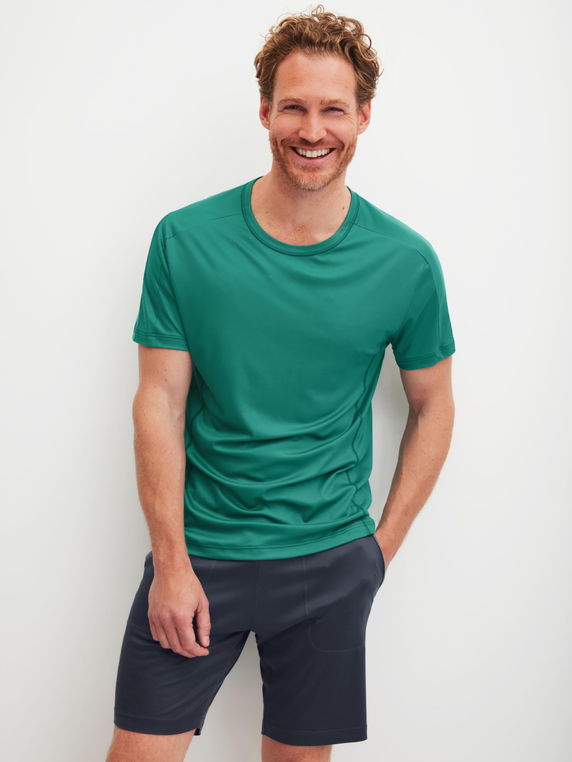 CALIDA Deepsleepwear Cooling T-Shirt Herren, Rundhalsausschnitt, thermoregulierend, kühlend und luftig