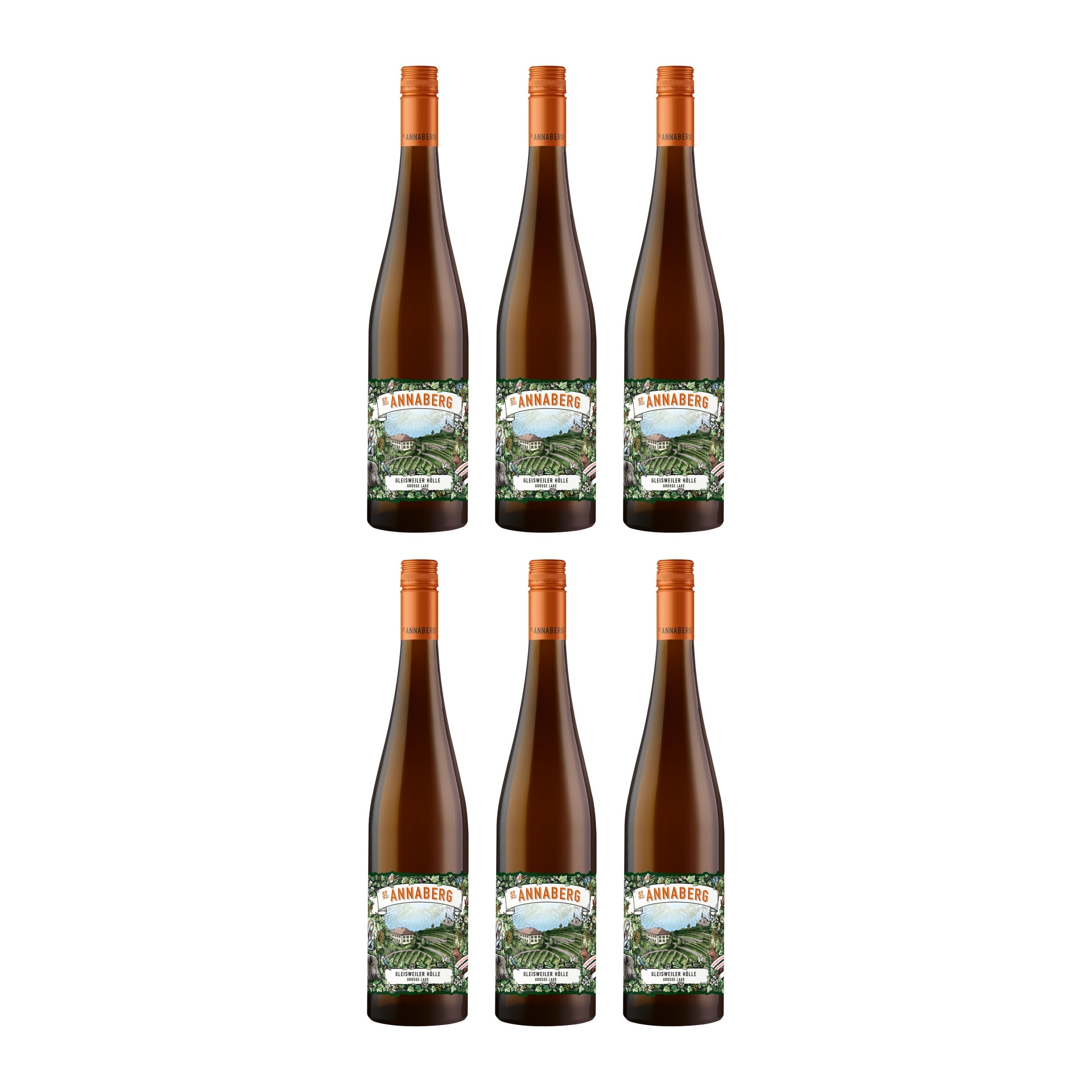 Sankt Annaberg Gleisweiler Hölle Riesling Weisswein Weiss trocken BIO Deutschland inkl. FeinWert E-Book (6 x 0.75 l)