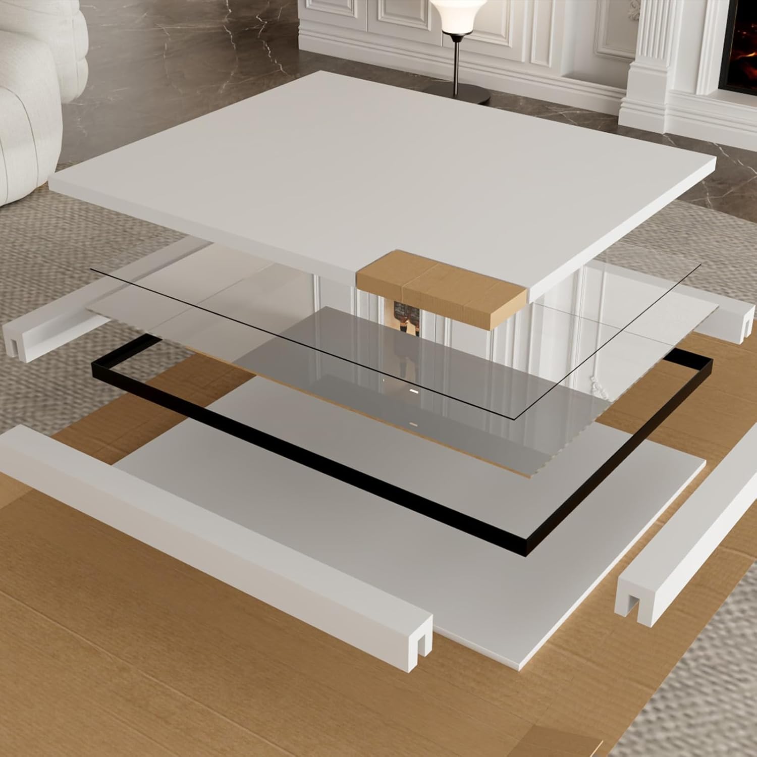 LED Bathroom Mirror,24"x36" Mirror with Black Frame, Front Light and Backlit, Stepless Dimmable, Anti-Fog, Shatter-Proof, Memory, 3 Colors, Double LED Vanity Mirror