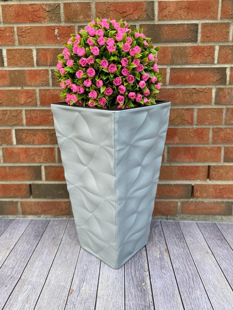 MELTOM Pflanzkübel Schwarz XL - 29x56cm Mit Herausnehmbarem Einsatz