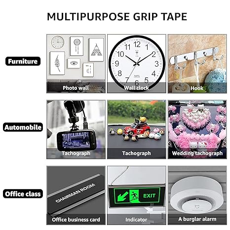 Amazon Brand - Solimo Nano Double Sided Tape, Multipurpose Super Sticky Gel Grip Mounting Tape, Washable, Reusable, No Residue, for Home & Office, 2mm Thick, 1.2 Inch Wide, Transparent (3 mtrs) - Image 5