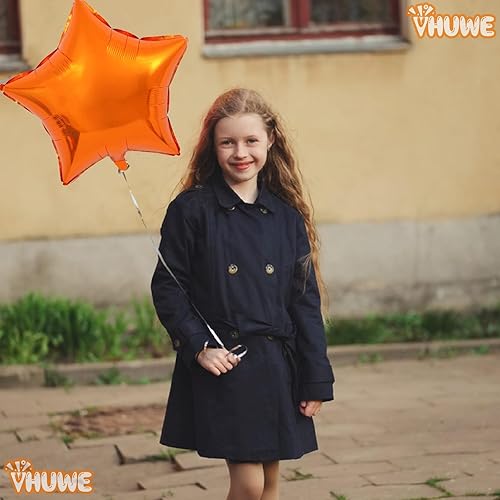 Miniatura 78 de Globos de estrella rosa de 18 pulgadas, 10 unidades de globos metálicos de aluminio de helio de Mylar en forma de estrella rosa caramelo para Globos