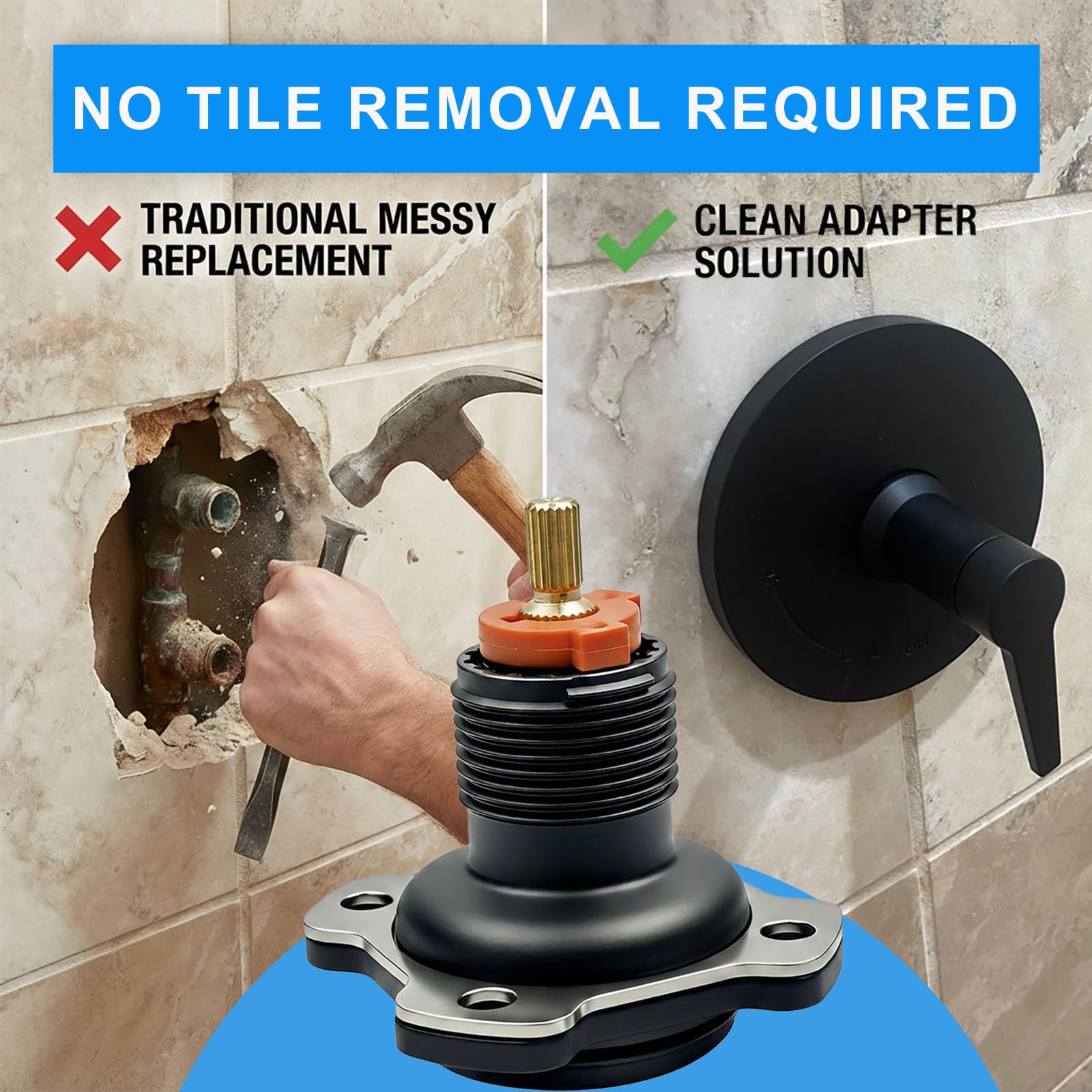 1307346 Mixer Cap Repair Kit – Fits Kohler Rite-Temp & K-304 Shower Valves, Fix Leaks & Temp Issues Fast Mixer Cap Replacement For Kohler