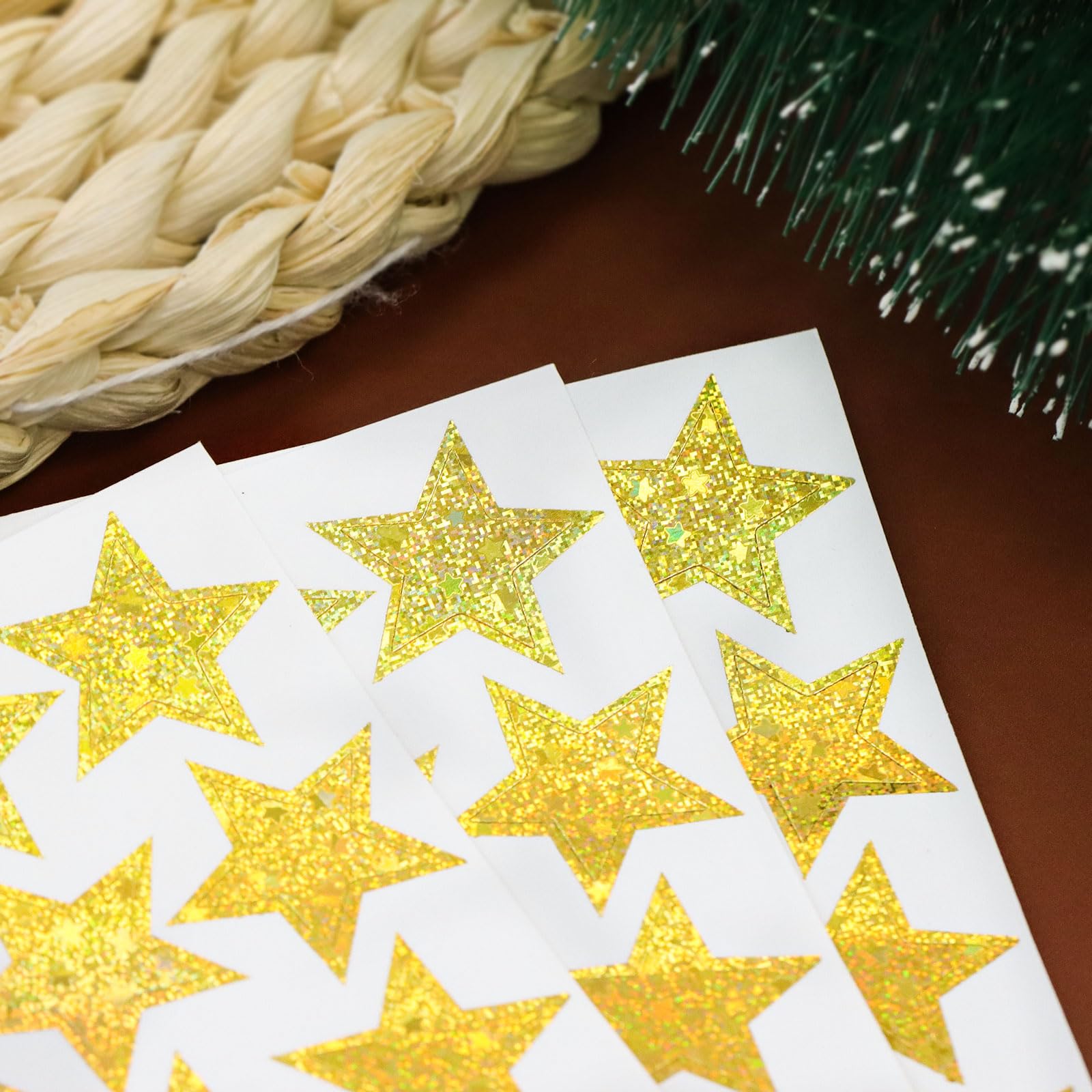 Rotolo Da 500 Adesivi Stelle Dorate 25 Mm - Autoadesivi Per Scrapbooking, Regali, Decorazioni Feste E Ricompense Scolastiche