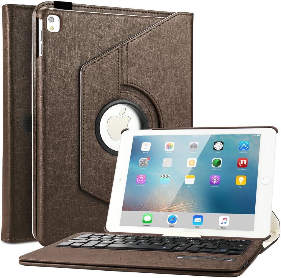 BORIYUAN iPad Air 2 Keyboard Case, 360 Degree Rotating