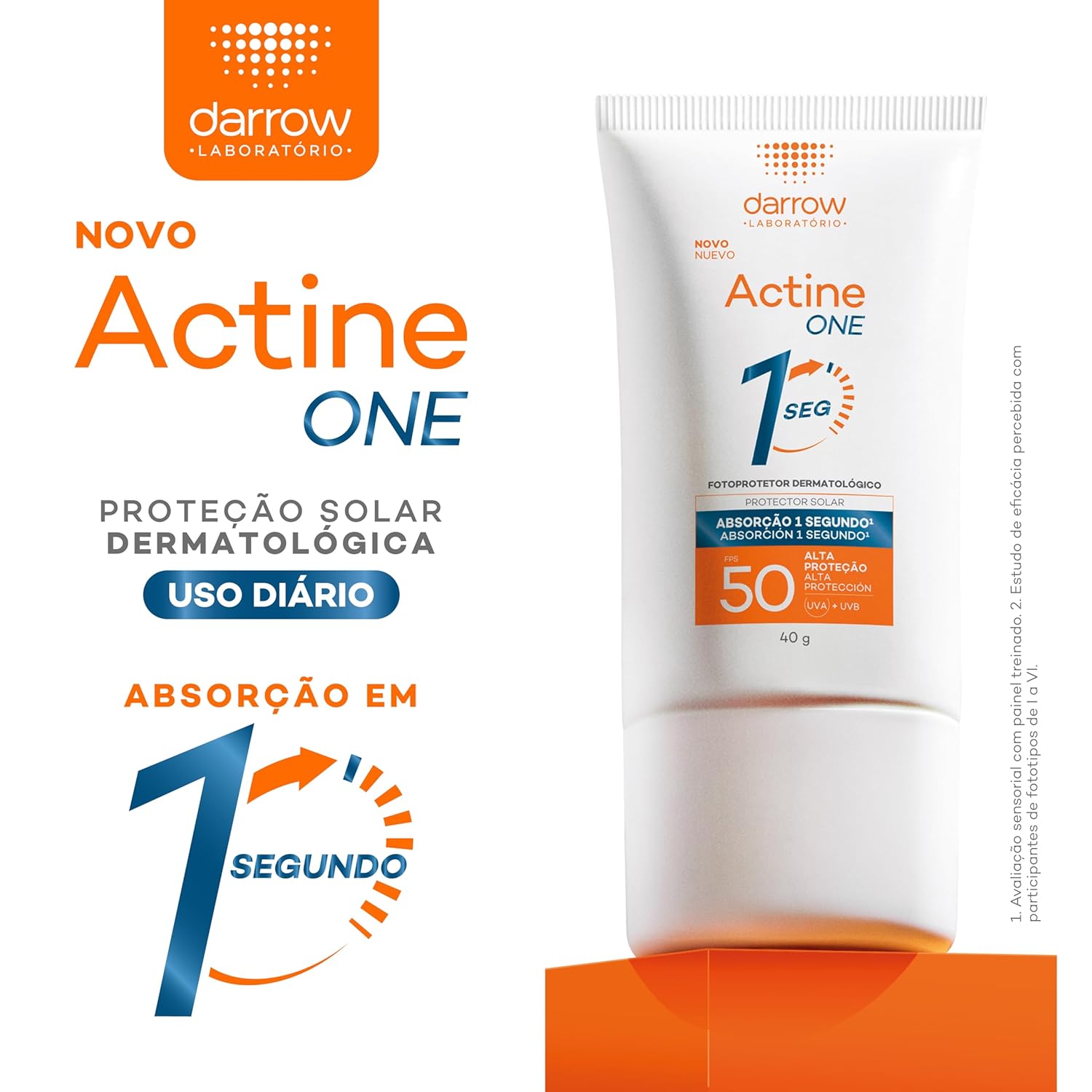 Darrow Actine One Protetor Solar Facial Sem Cor FPS50 40g em promoção! Veja a oferta e mais achadinhos de Proteção Solar 4 Hoje é o melhor dia para comprar Darrow Actine One Protetor Solar Facial Sem Cor FPS50 40g com aquele preço maroto! Promoção! Aproveite a oferta! 4