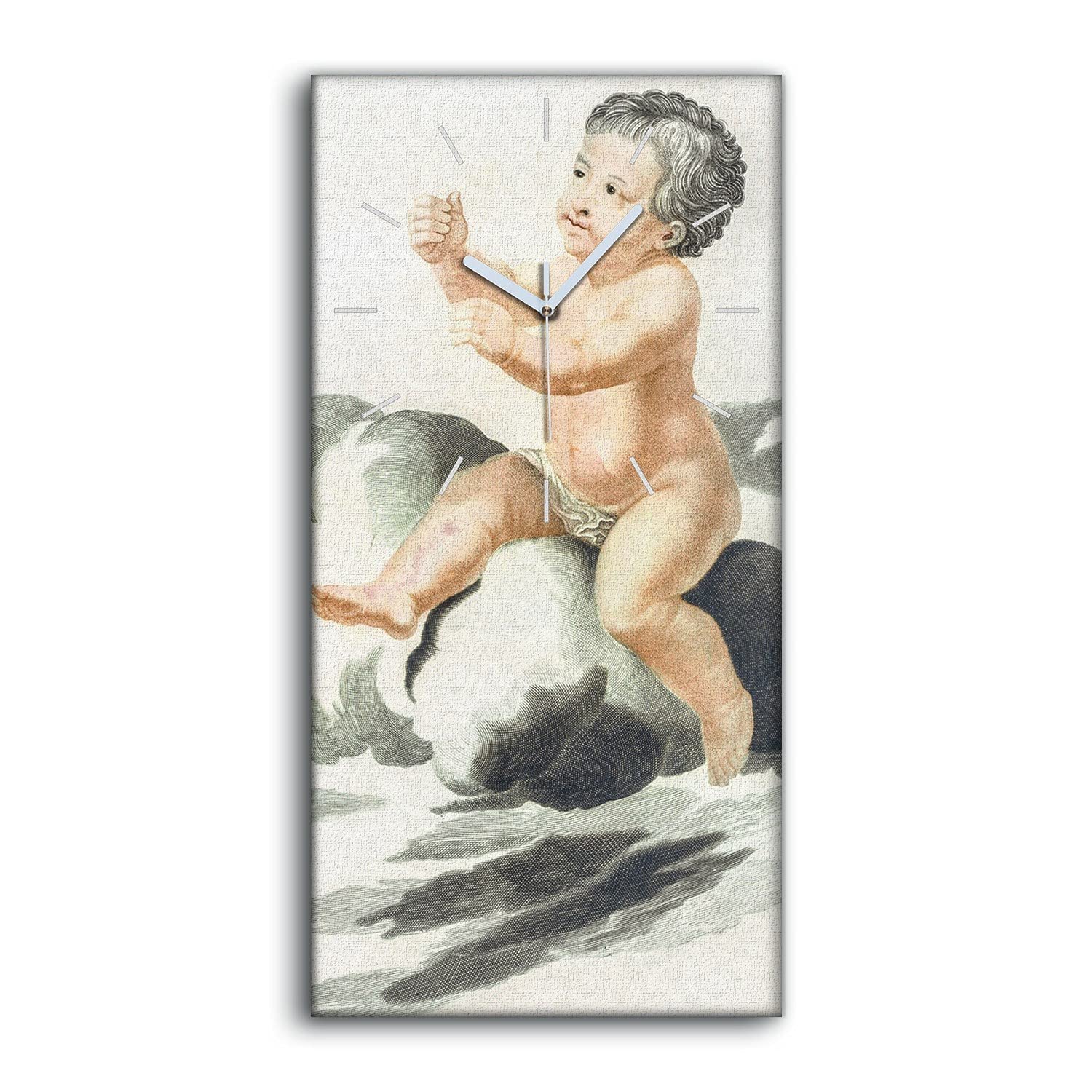 Horloge sur Toile Art Moderne Ange Antique Décoration Murale de Salon