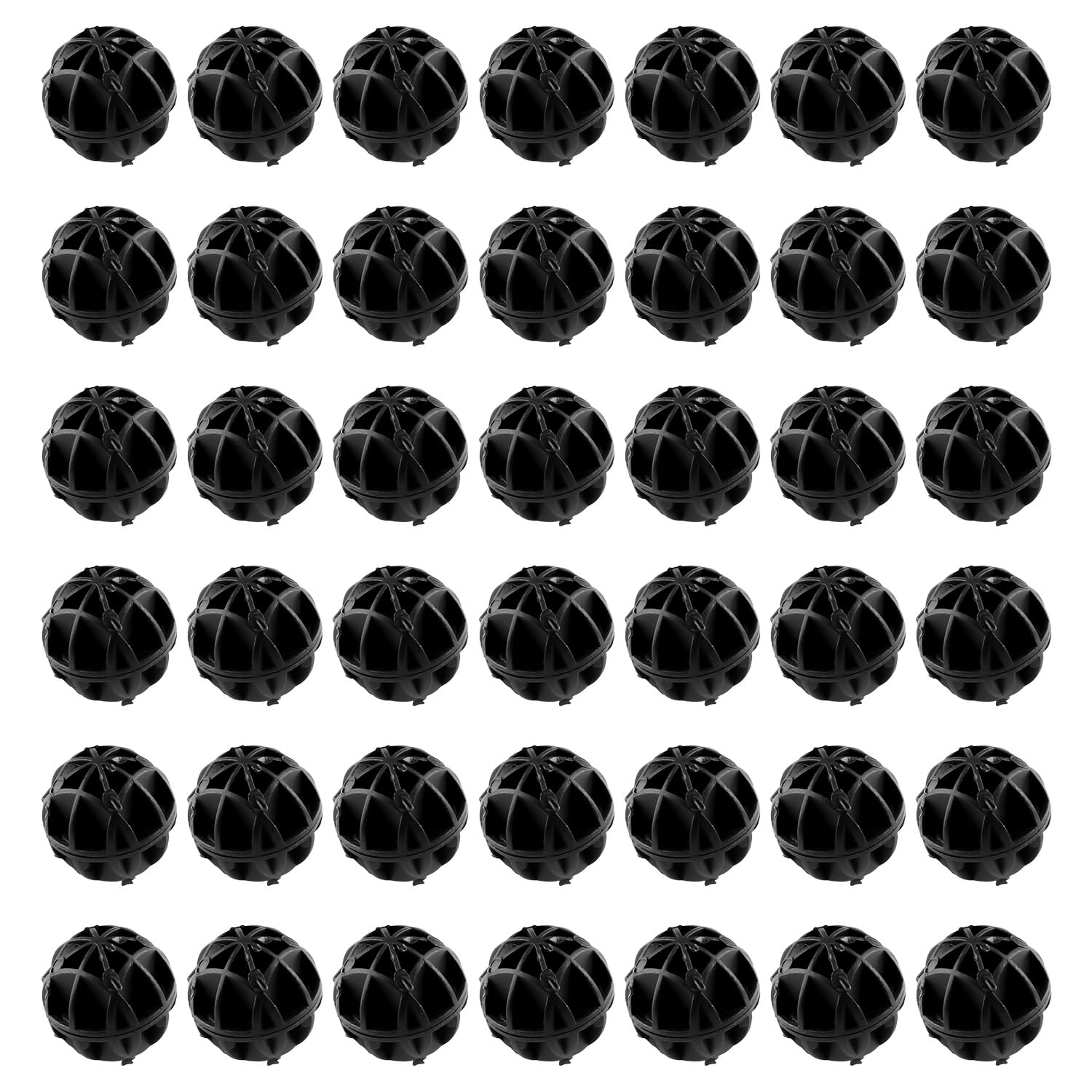 Hopzab 100 PCS 1.6CM Bio Porous Filter with Cotton,Biochemical Ball Filtered for Fish Tank Pond Aquarium Waterfall Fountain,Aquarium Fishes Tank Bio Balls Filter, Media Filterating Bag