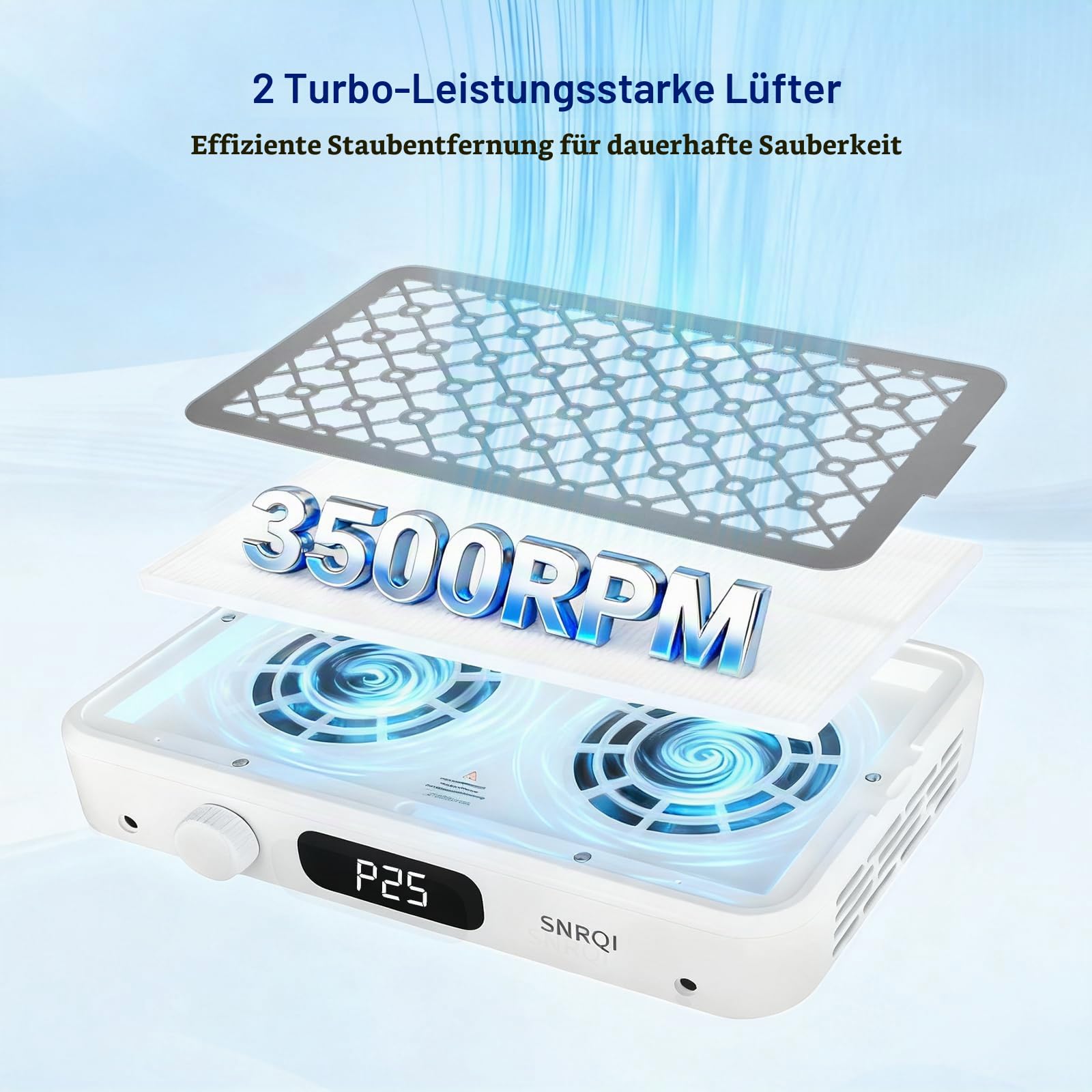 Professionell Staubabsaugung für Nägel,Einstellbarer 7000PRM Nagel Staubsauger,120W Doppelte Saugstark Nagelstaubsauger mit Filters,Leiser Elektrischer Staubabsauger für Nagelstudio Maniküre Pediküre
