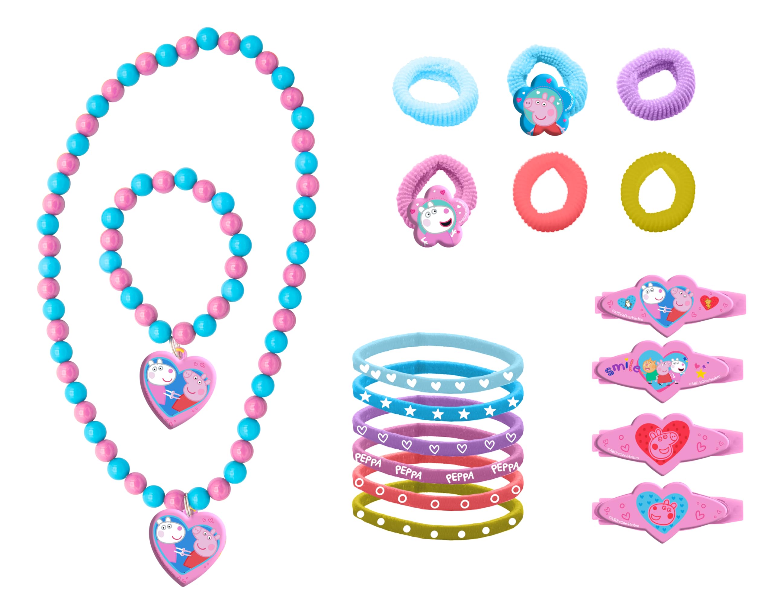 Joy Toy 23984 Peppa Pig zestaw akcesoriów 18 sztuk - w pudełku prezentowym 18,5 x 2,5 x 23,5 cm