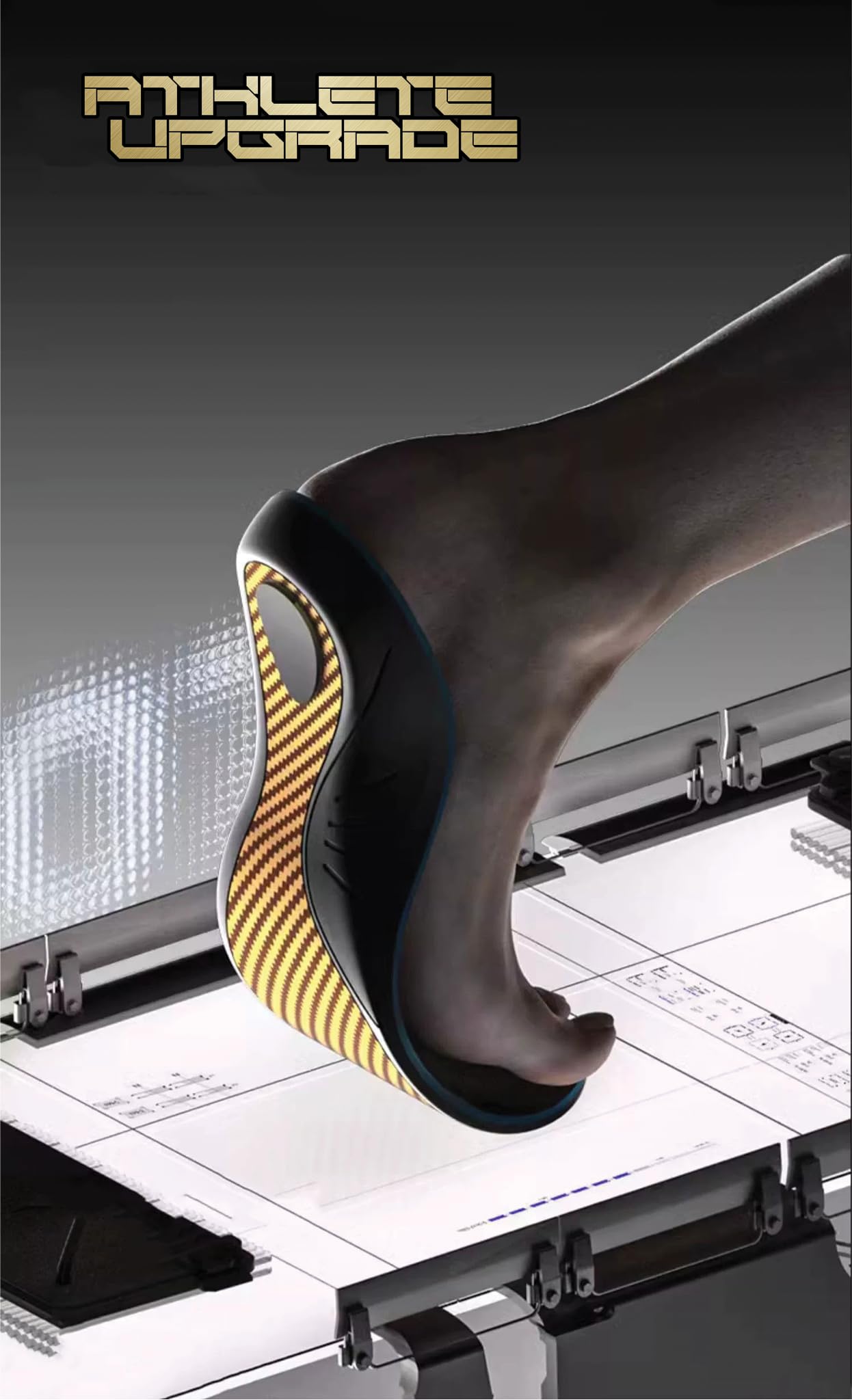 Plantillas de fibra de carbono (par) - para zapatos deportivos Gold Edition® edición limitada (EU 41-42)