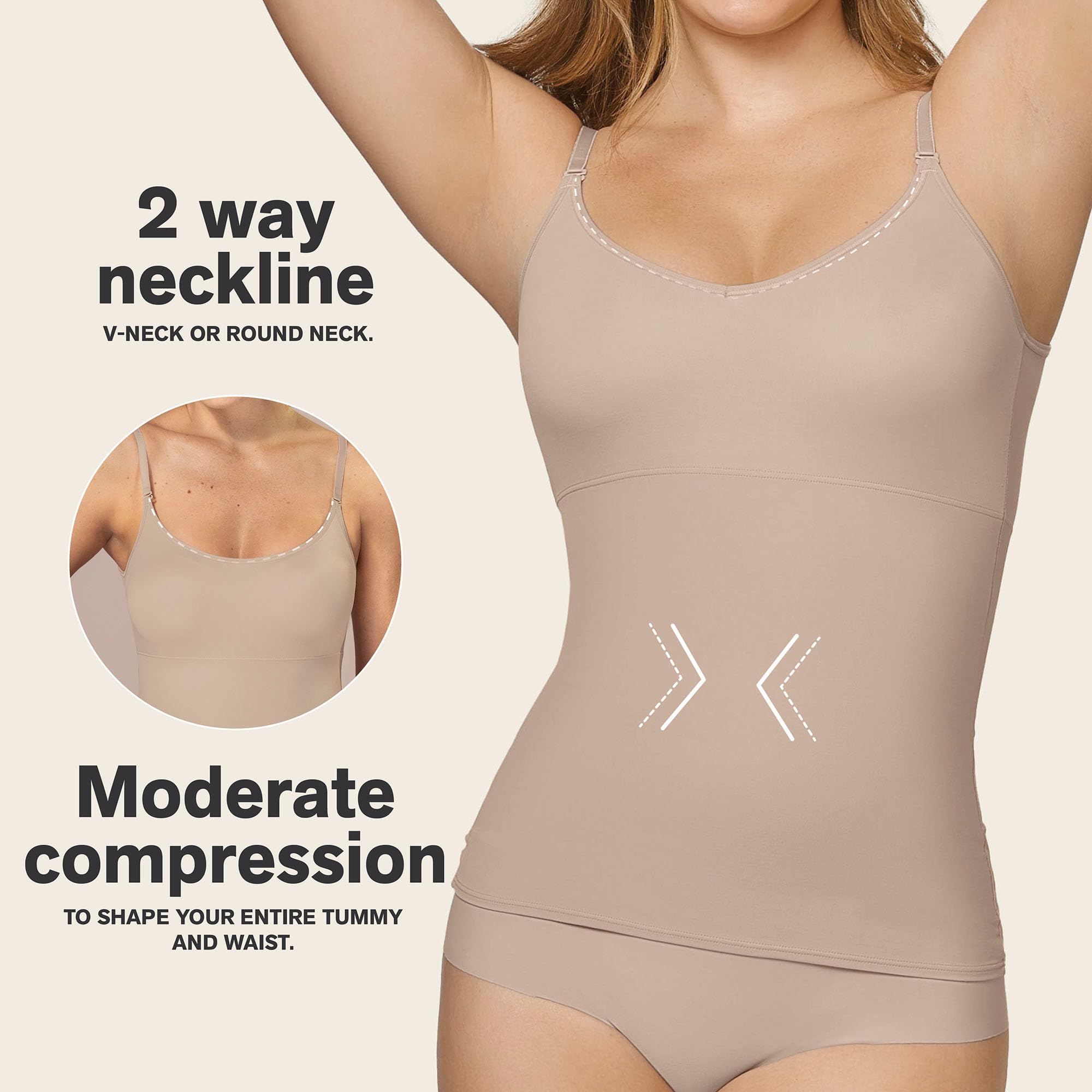 Leonisa Camiseta Interior Moldeadora para Mujer sin Costuras - Fajas Reductoras