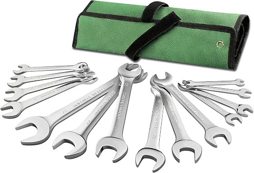 14 Pcs Thin Spanner Set Double Open End Wrench Flat Spanner Set