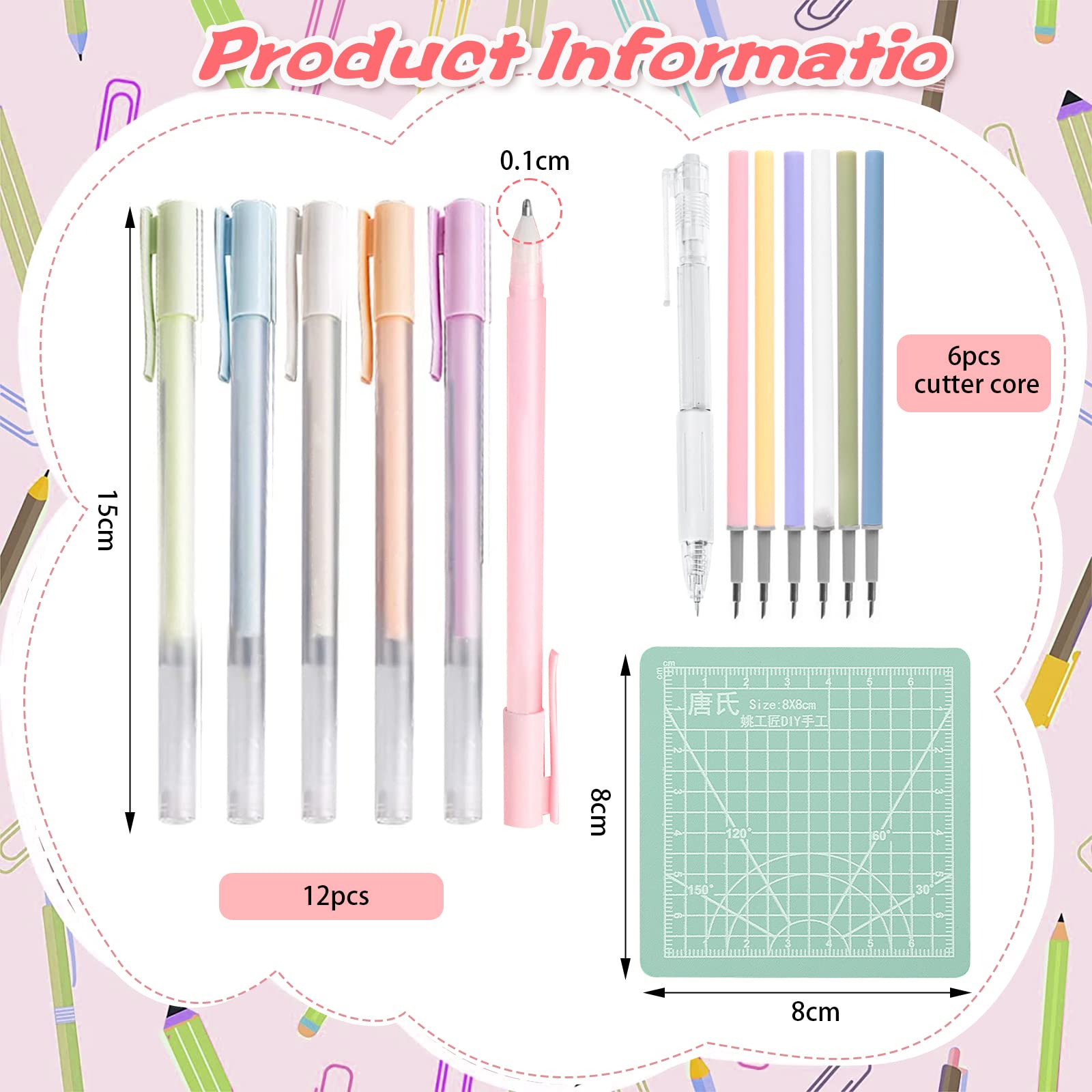 10 Penne Per Colla Ad Asciugatura Rapida + 20 Ricariche – Per Scrapbooking E Crafting Fai-da-te - 5