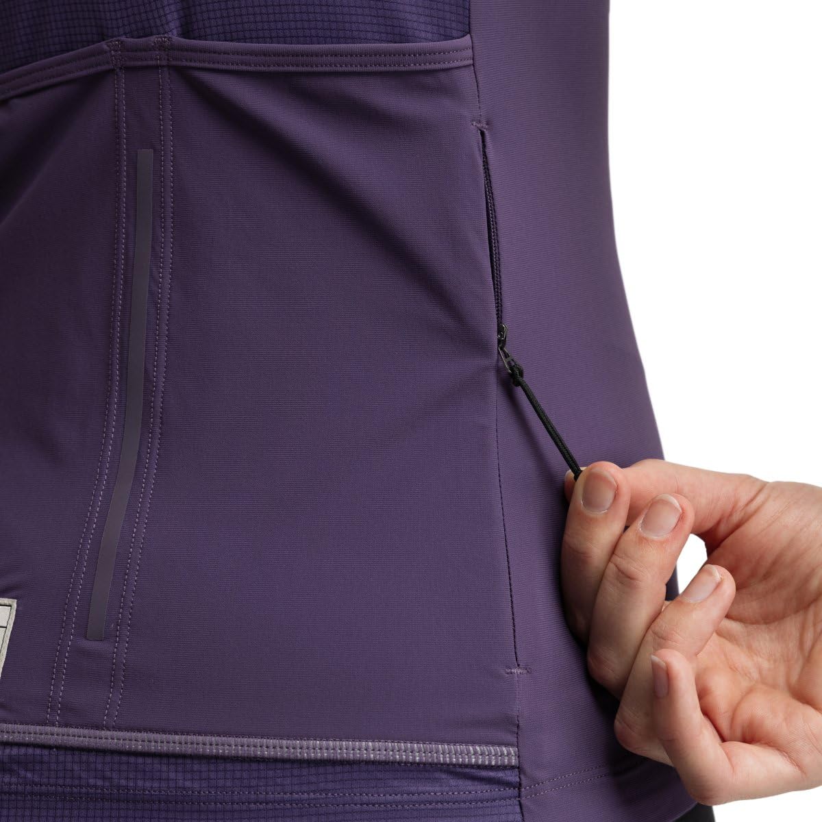 SIROKO Maillot de Gravel sin Mangas Ciclismo GM4 Strata Aubergine Morado