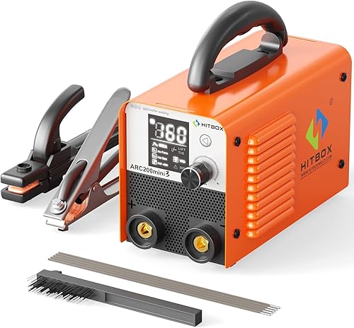 Miniatura 9 de HITBOX Soldador de palo de 140 A, 110 V220 V de doble voltaje 2 en 1 ARC MMA Lift Tig máquina de soldadura con control sinérgico, mini y portátil