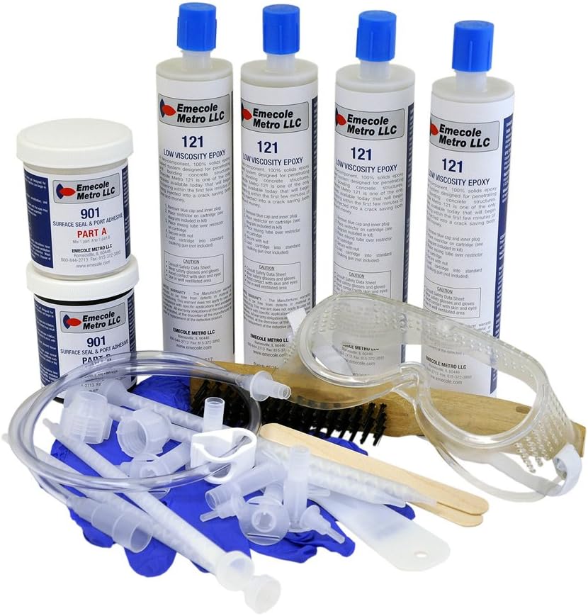 DIY Structural Basement Wall Crack Repair Kit (10 ft.) for Homeowners - Repair Poured Concrete Foundation Wall Cracks, the Waterproofing Contractor’s Preferred Solution