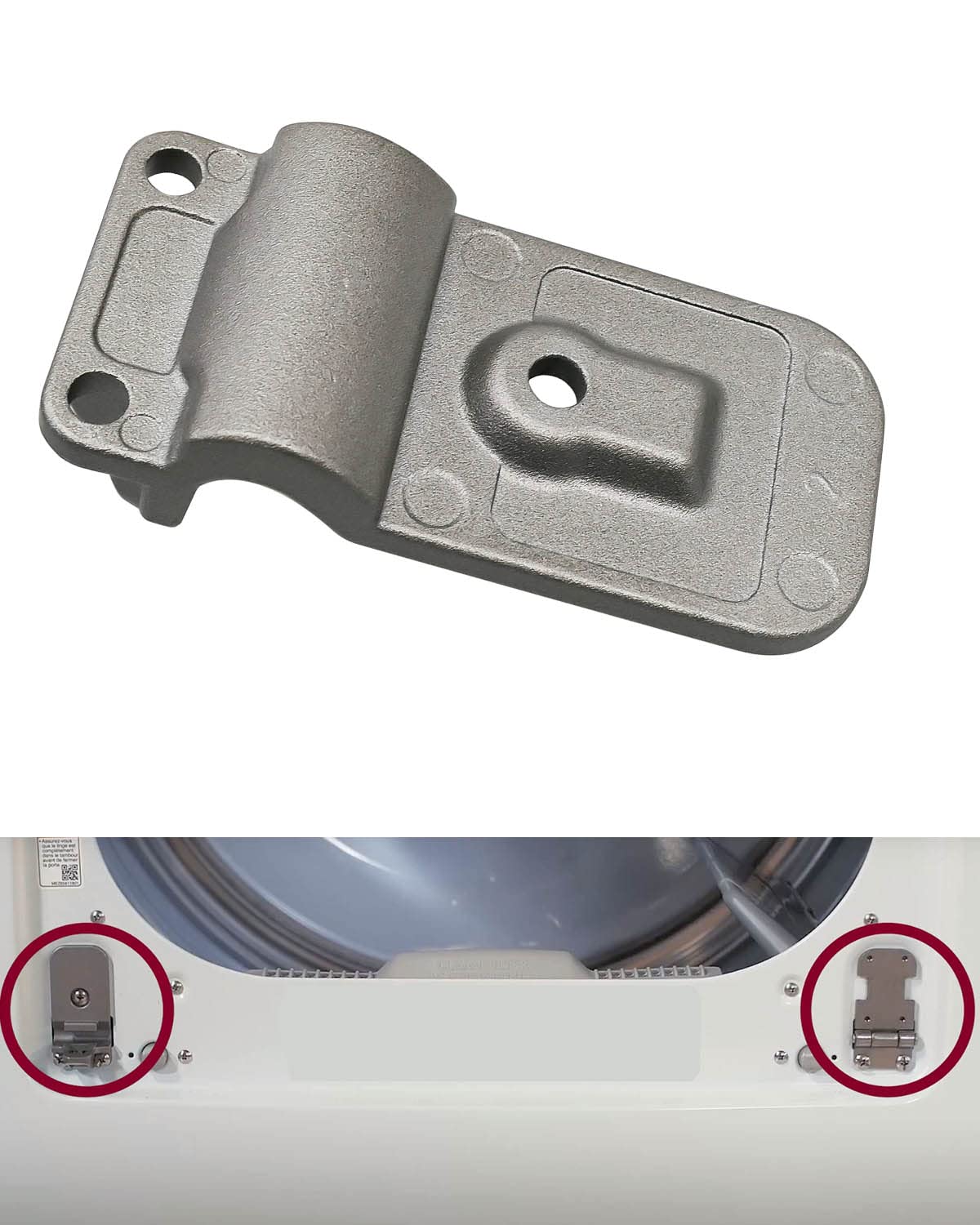 Amazon.com: MEF62782201 Dryer Door Hinge Fit for LG Kenmore Elite  