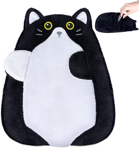 SuzziPad Almohadillas térmicas para microondas para calambres, animales de peluche aptos para microondas, calambres de período, alivio del dolor