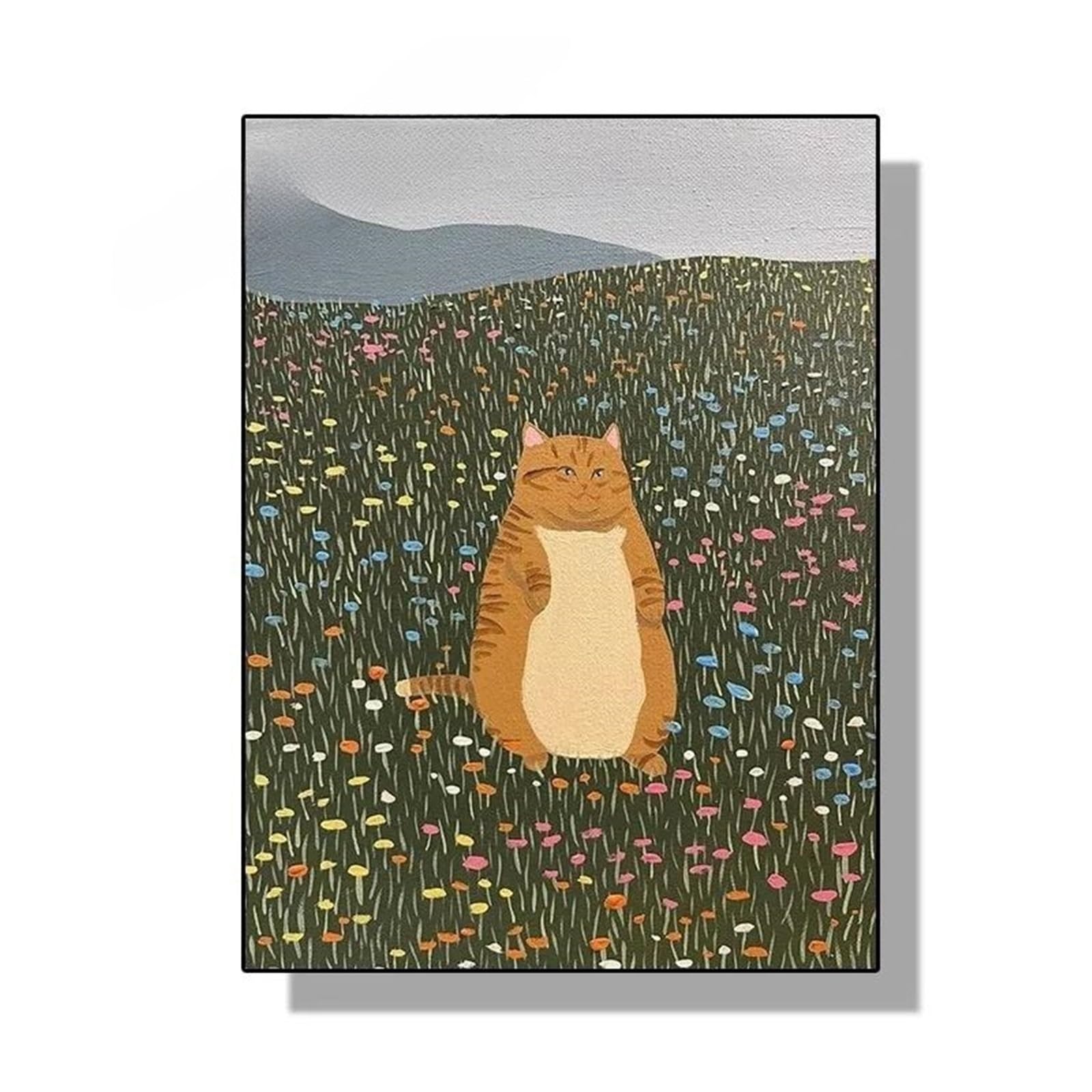 Chat Mignon Et Drôle Tableau Déco Nature Toile Inspirante pour un Intérieur Apaisant