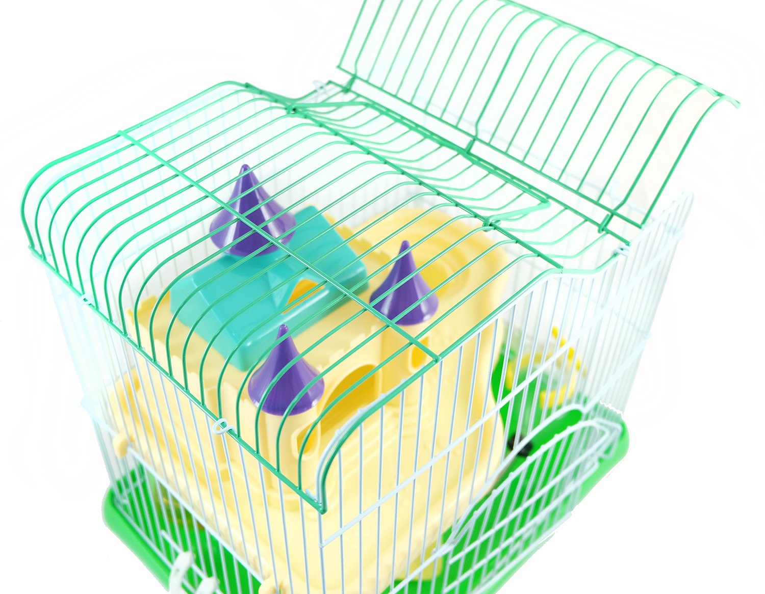BPS® - Gabbia per criceto con scala, tunnel e casetta, invio casuale, 28 x 21 x 31 cm, mod. BPS-1340