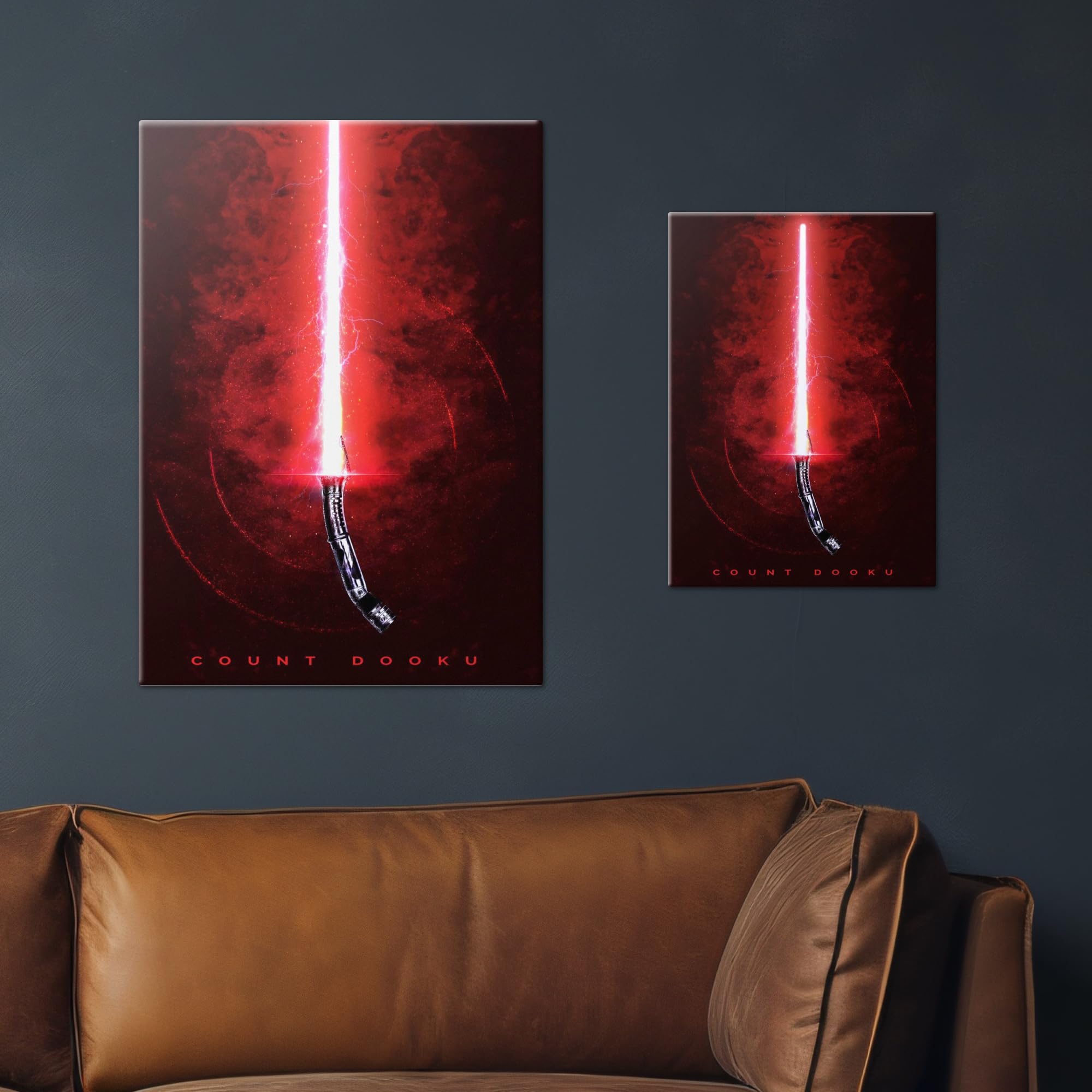 Displate Metal Poster Star Wars Count Dooku Wandbild 32 x 45 cm | Magnetische Befestigung Wandposter. Wanddeko, Metall Wandkunst, Wanddekoration im Wohnzimmer in Schlafzimmern & Büros.