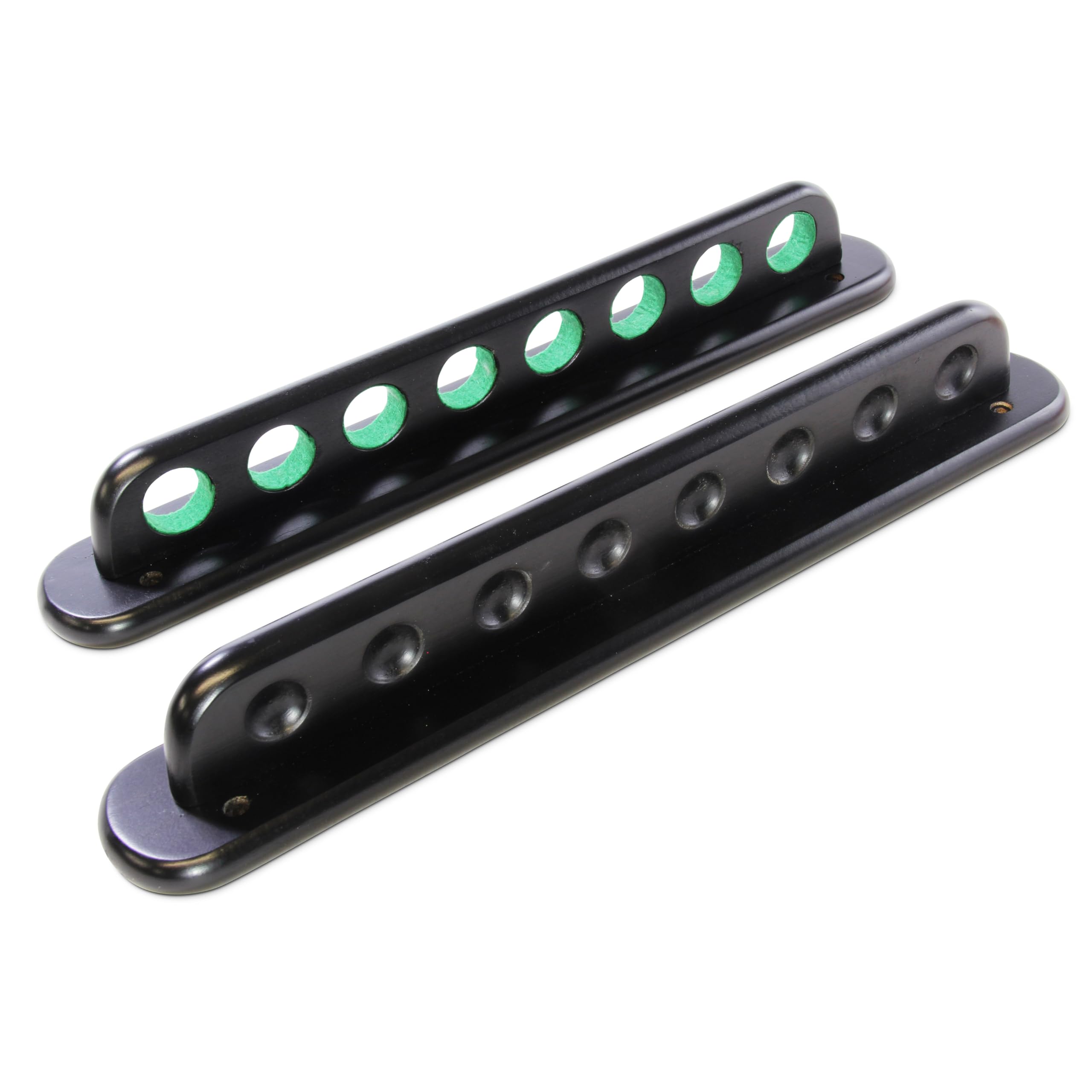 Funky Chalk Black Wall Mounted Snooker Pool Cue Rack - Holds 8 Cues