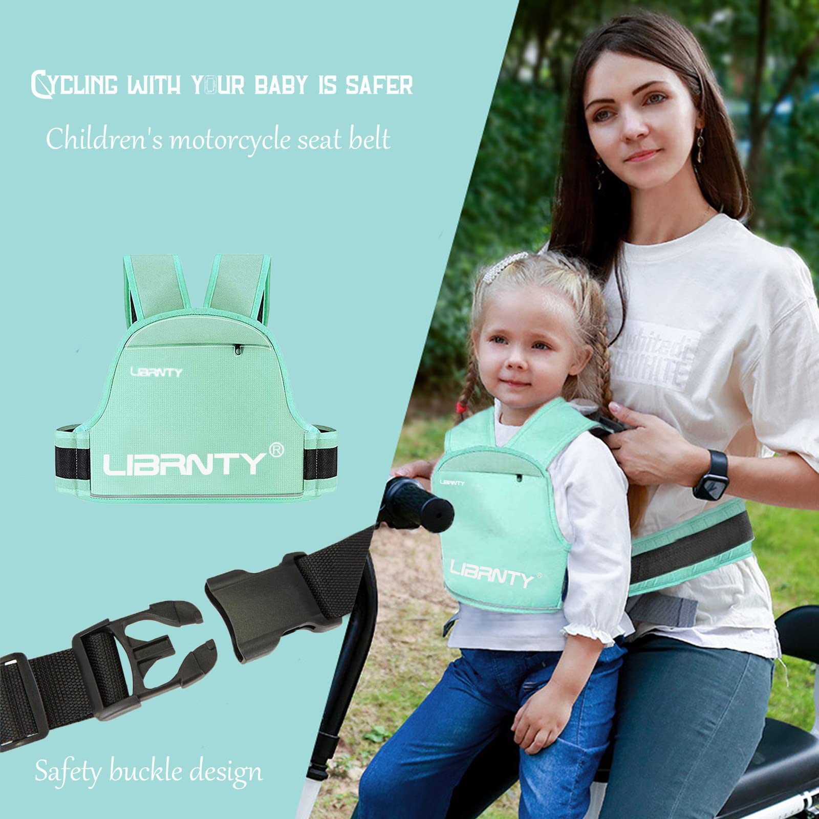 Cintura Di Sicurezza Per Bambini Su Moto - Regolabile, Riflettente, Per 1-10 Anni - Foto 10