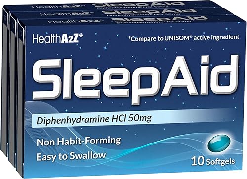 Vista 10 de HealthA2Z Ayuda para dormir, cápsulas blandas de difenhidramina, 50 mg, soporta un sueño más profundo y reparador (250 unidades)