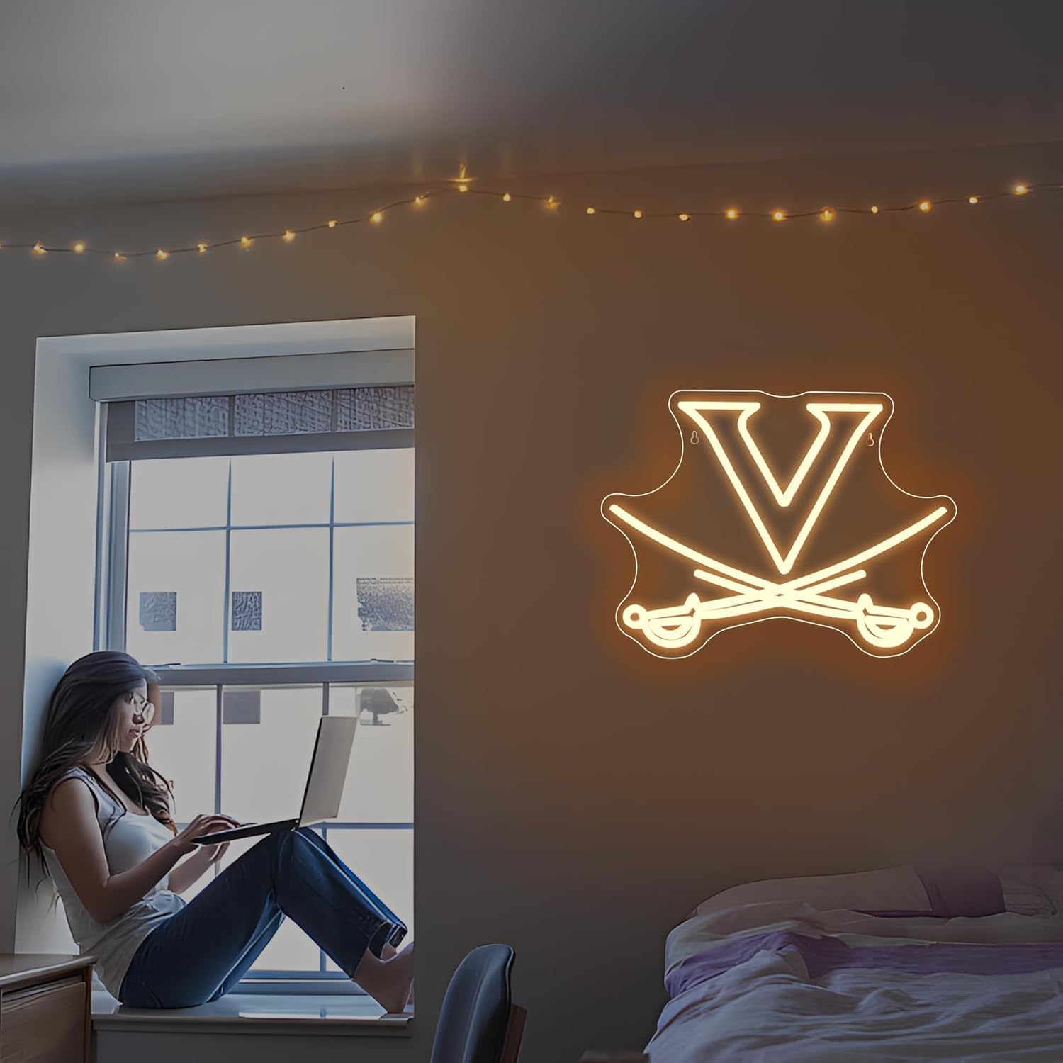 University Neon Sign for Wall Decor,College Neon LED Signs,University Basketball Neon Sign for Man Cave,Dorm Decor for College Students,Gifts for Sport Fans,Graduates,Size 16.5 * 12.4 in(XD122) - Image 6