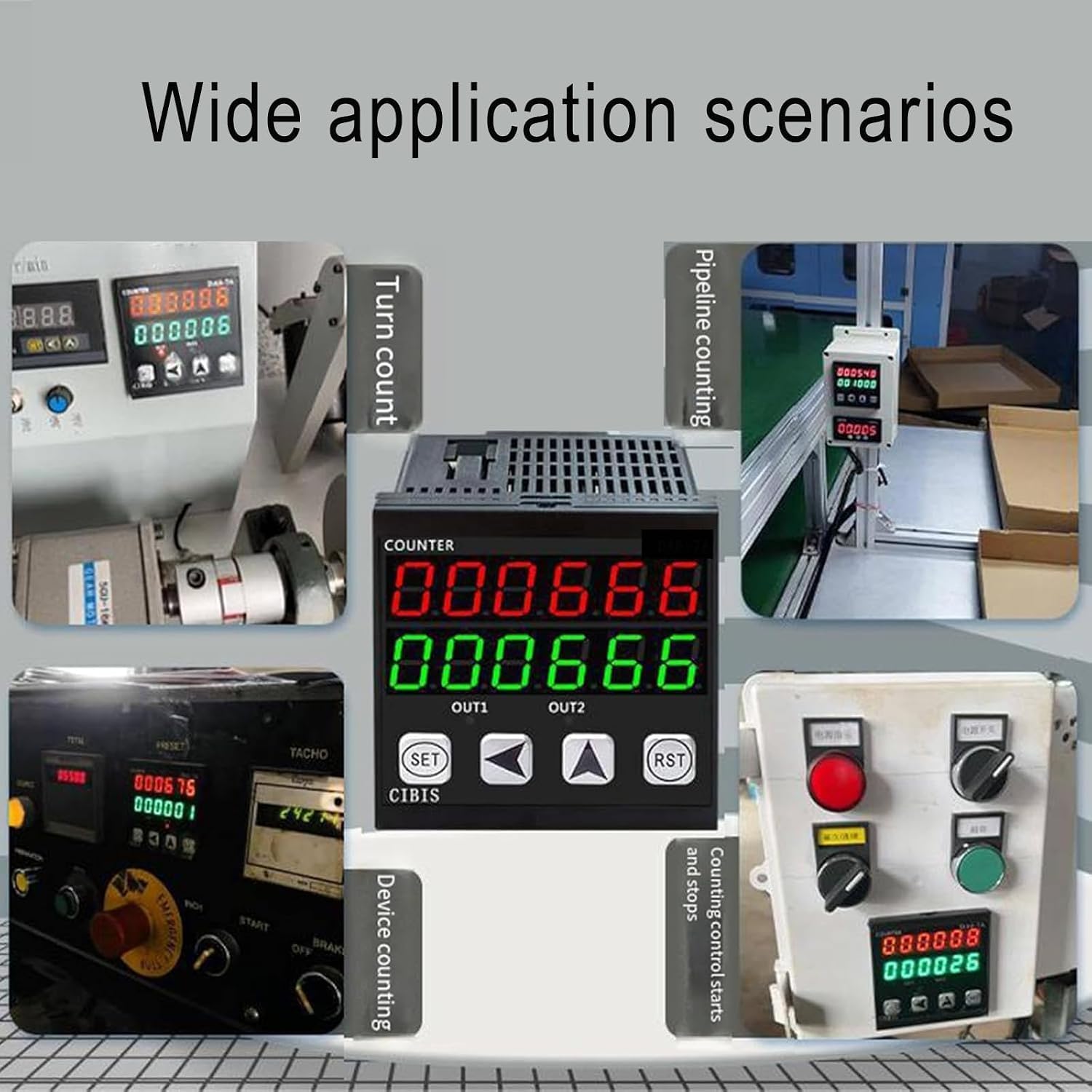 Contatore A Induzione Automatico A 6 Cifre Per Linee Di Produzione, Con Funzione Di Memoria A Spegnimento Spento, Distanza Di Rilevamento Di 5 M, Indicatore Led, Conta Fino A 999999, Ideale Per