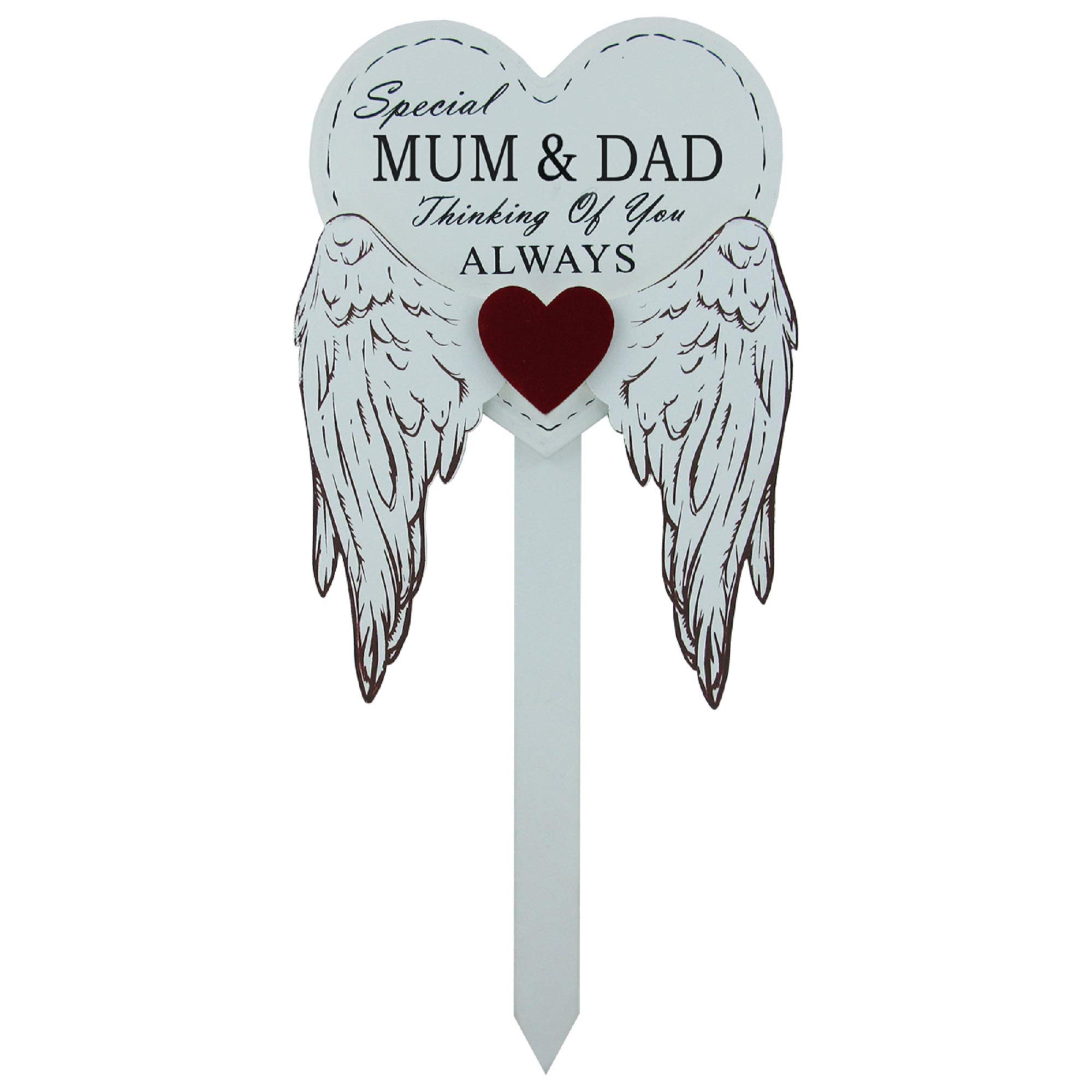 Special Mum & Dad Grave Stick Graveside Memorial Angel WIngs Tribute  Marker