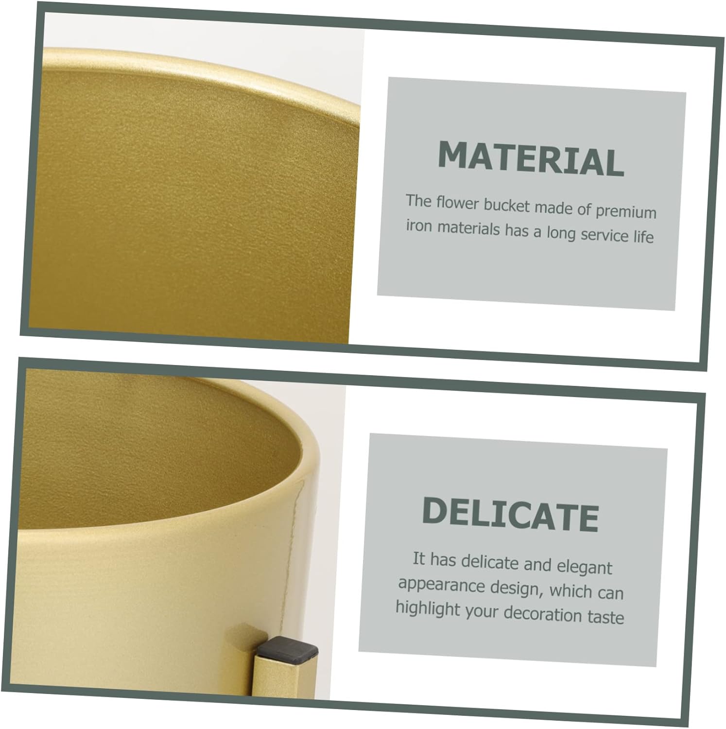 VOSAREA 1set Nordic Style Plant Stand for Indoor Balcony Elegant Flower Pot Holder Environmental-Friendly Floor Rack for Home Decor and Garden Use