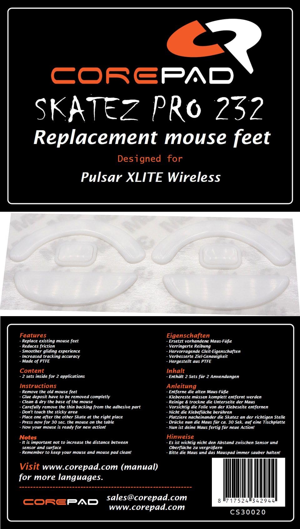 Amazon | Corepad Skatez PRO Pulsar XLITE Wireless [V1 + V2 +
